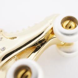 シャネル(Chanel) シャネル ピアス ココマーク スケート ラインストーン GPメッキ ゴールド C24C  レディース