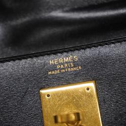エルメス(Hermes) エルメス ハンドバッグ ケリー32 〇T刻印 ボックスカーフ ブラック   レディース