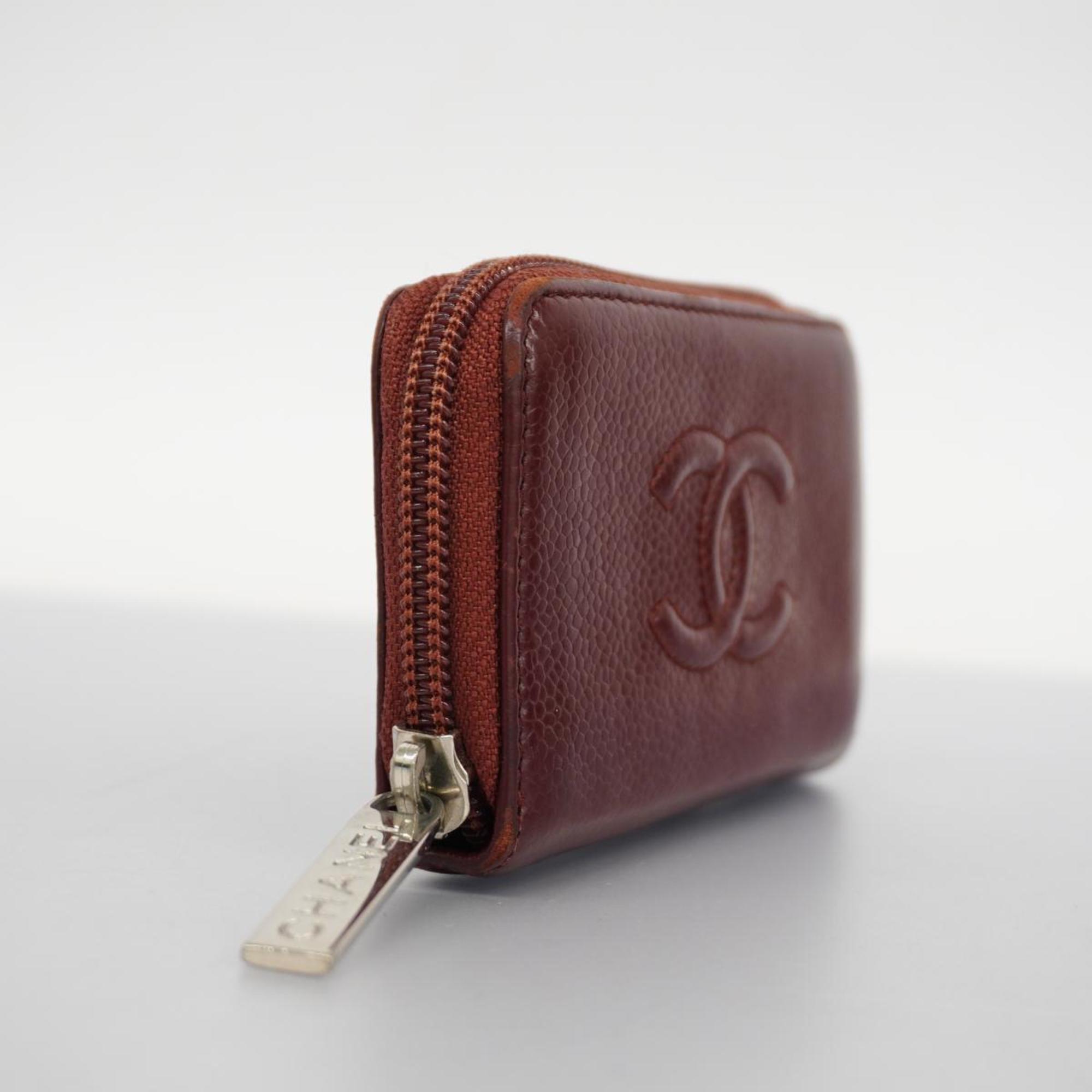 シャネル(Chanel) シャネル 財布・コインケース キャビアスキン ブラウン   レディース