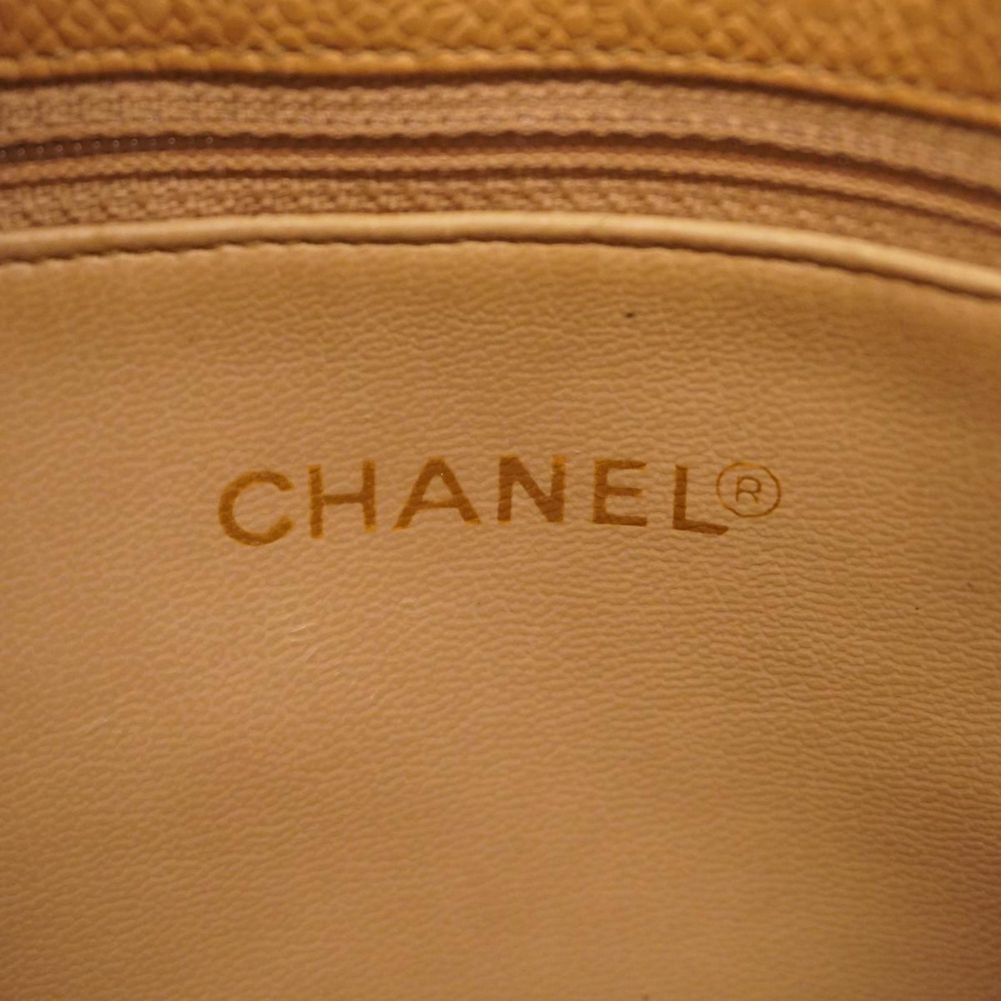 シャネル(Chanel) シャネル ショルダーバッグ チェーンショルダー キャビアスキン ベージュ   レディース