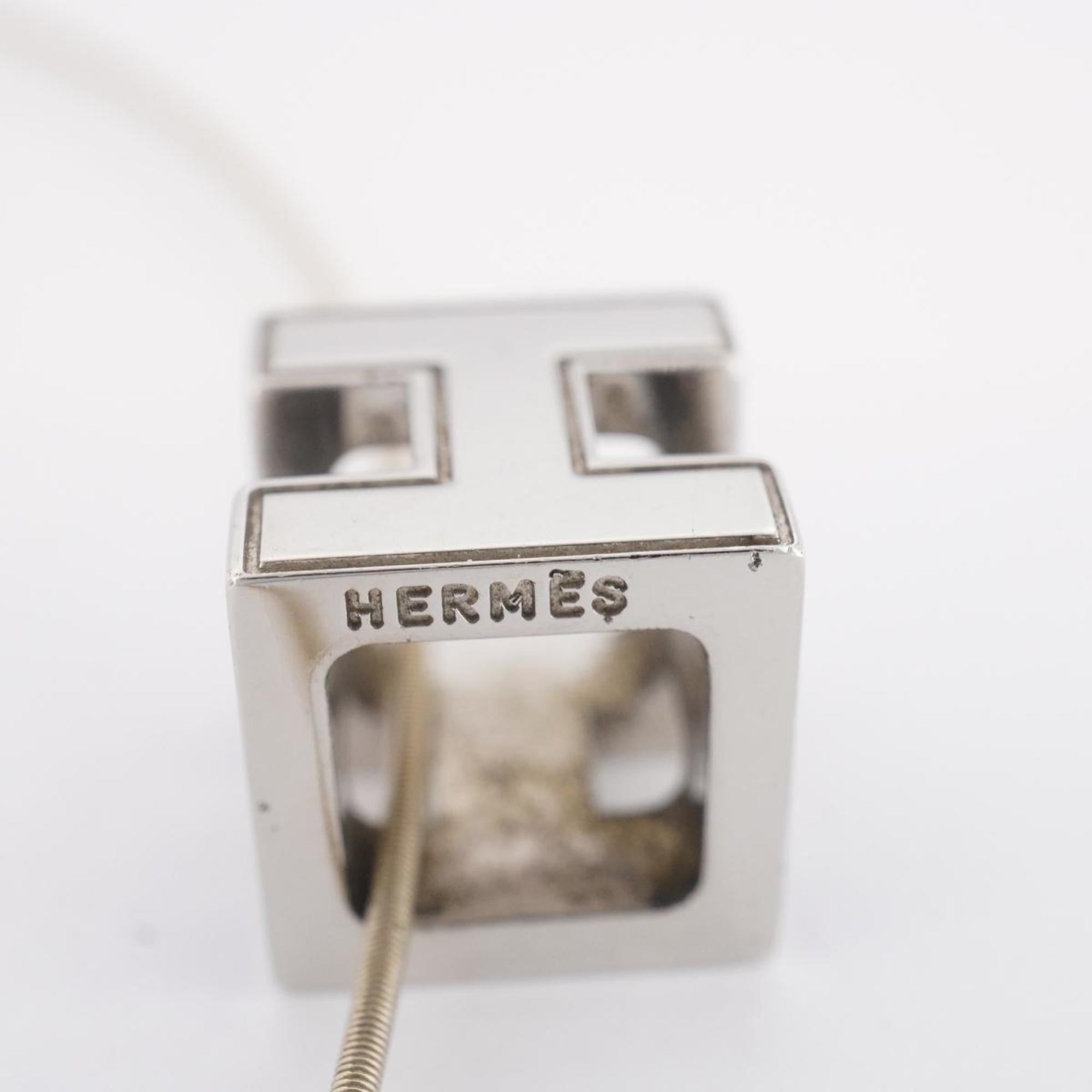 エルメス(Hermes) エルメス ネックレス カージュドアッシュ メタル素材 シルバー ブルー  レディース