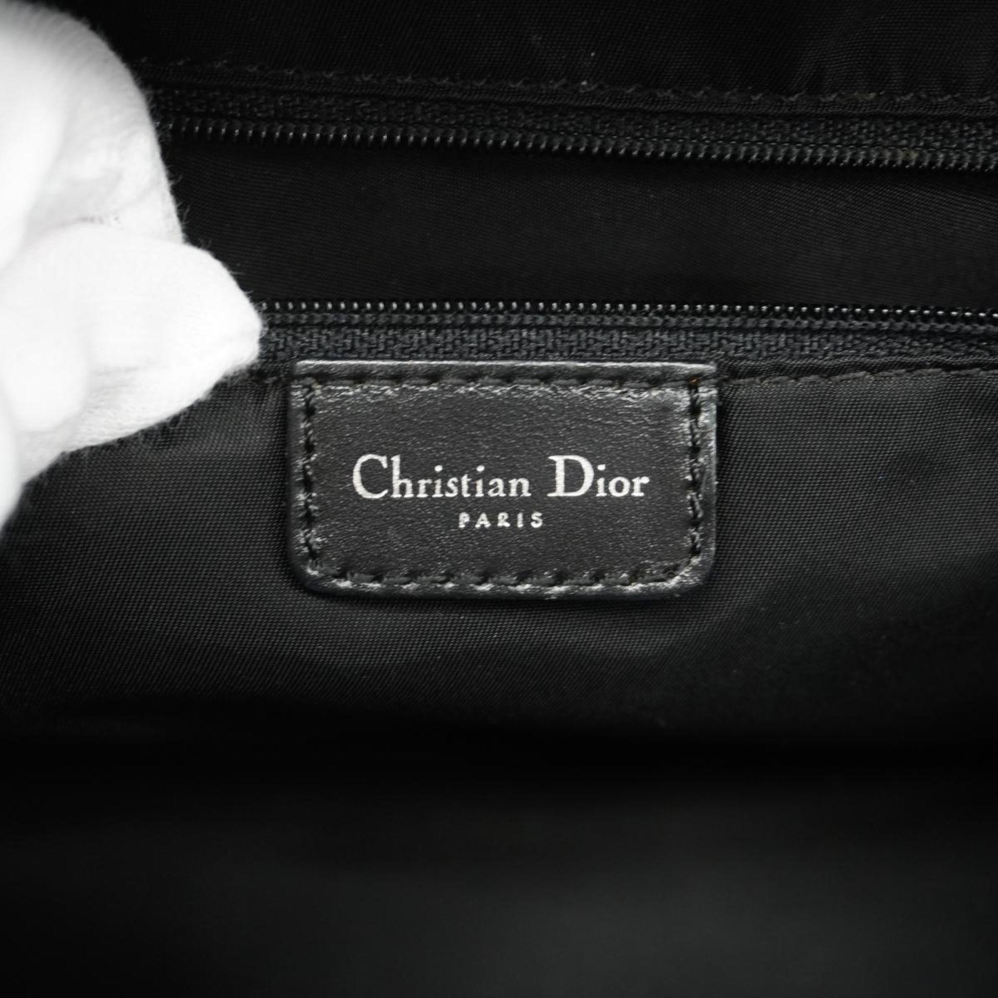 クリスチャン・ディオール(Christian Dior) クリスチャンディオール ハンドバッグ トロッター キャンバス レザー ブラック   レディース