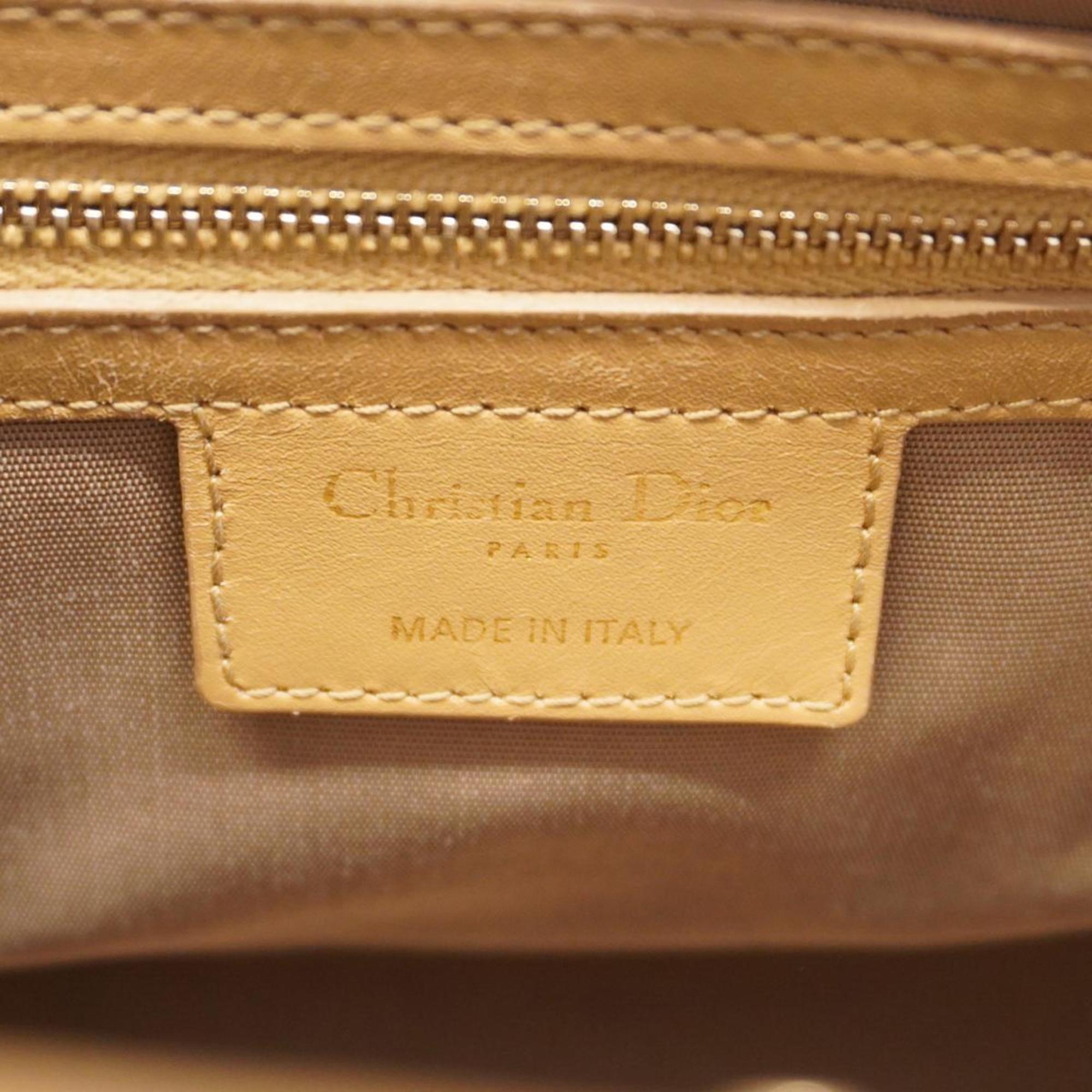 クリスチャン・ディオール(Christian Dior) クリスチャンディオール トートバッグ カナージュ  ベージュ シャンパン  レディース