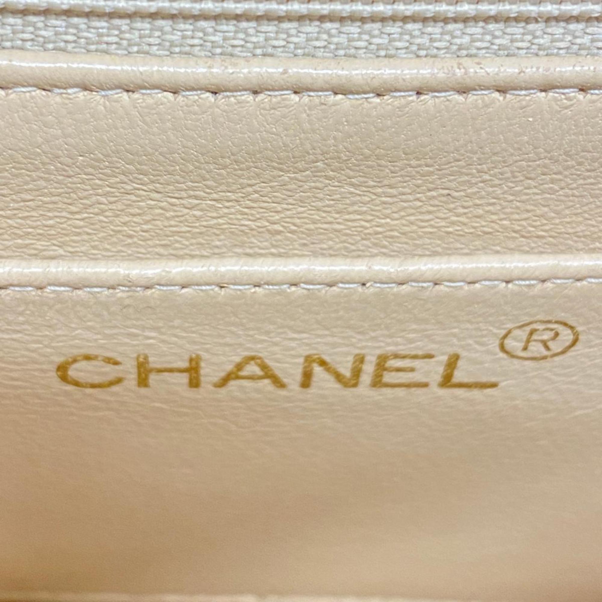 シャネル(Chanel) シャネル ハンドバッグ マトラッセ ラムスキン ベージュ  レディース