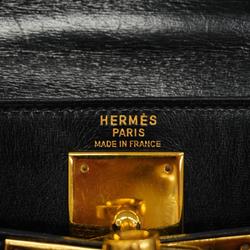 エルメス(Hermes) エルメス ハンドバッグ ケリー28 〇M刻印 ボックスカーフ ブラック   レディース