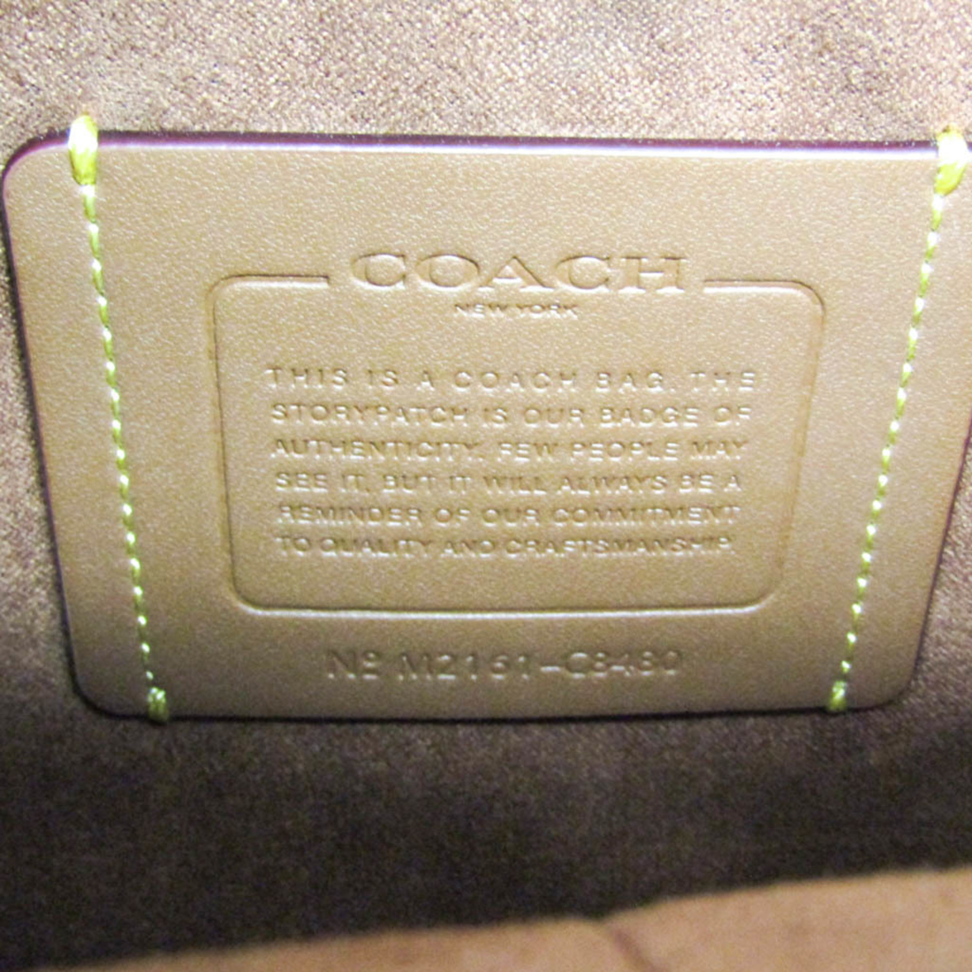 コーチ(Coach) ヒッチバックパック ウィズ トロンプ ルイユ C8480 メンズ レザー リュックサック ダークイエロー,マルチカラー