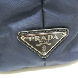 プラダ(Prada) 1BG521 レディース レザー,ナイロン ハンドバッグ,ショルダーバッグ ブラック,ネイビー