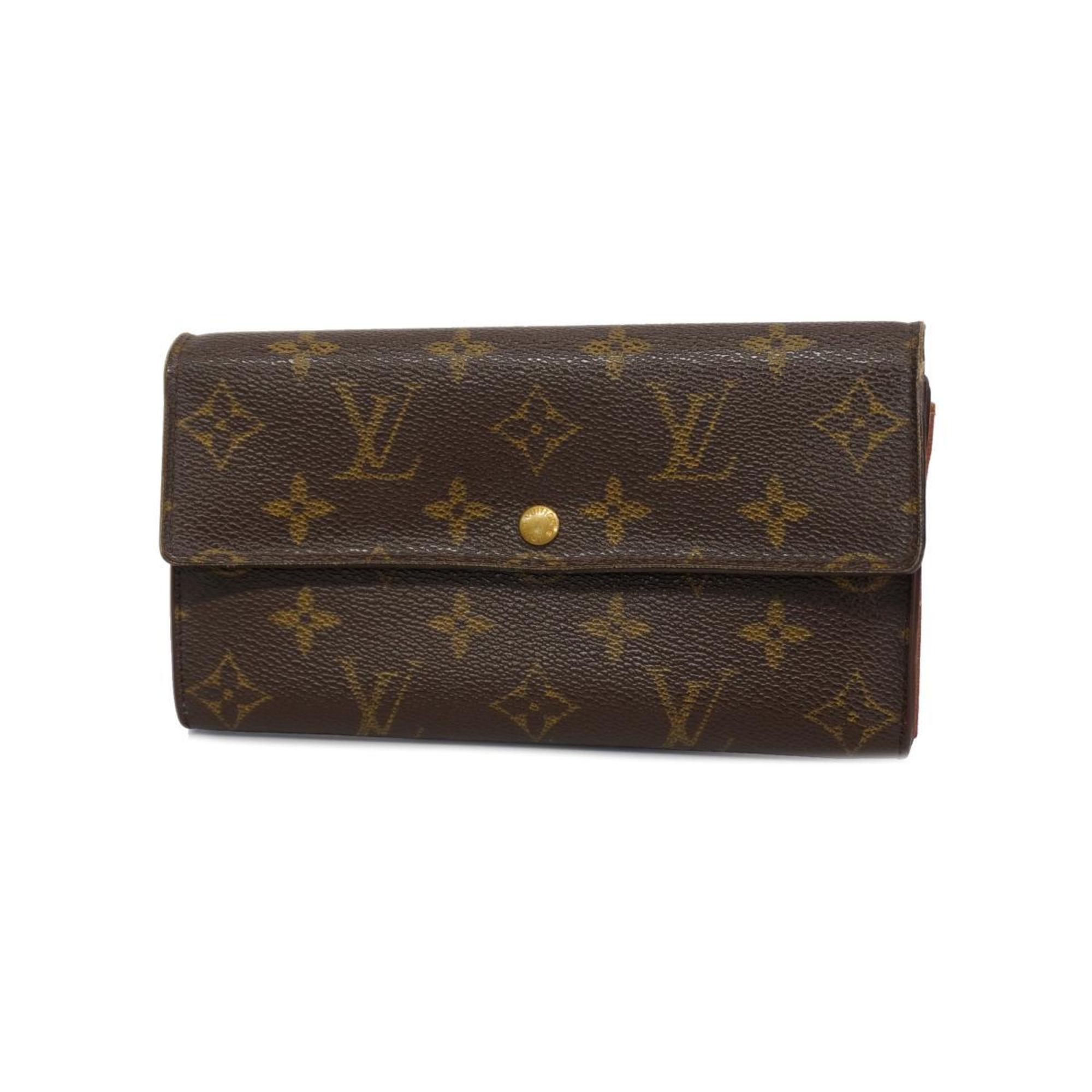 ルイ・ヴィトン(Louis Vuitton) ルイ・ヴィトン 長財布 モノグラム ポシェットポルトモネクレディ M61725 ブラウンメンズ レディース