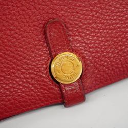 エルメス(Hermes) エルメス 長財布 ドゴンGM □E刻印 トゴ ルージュヴィフ   レディース