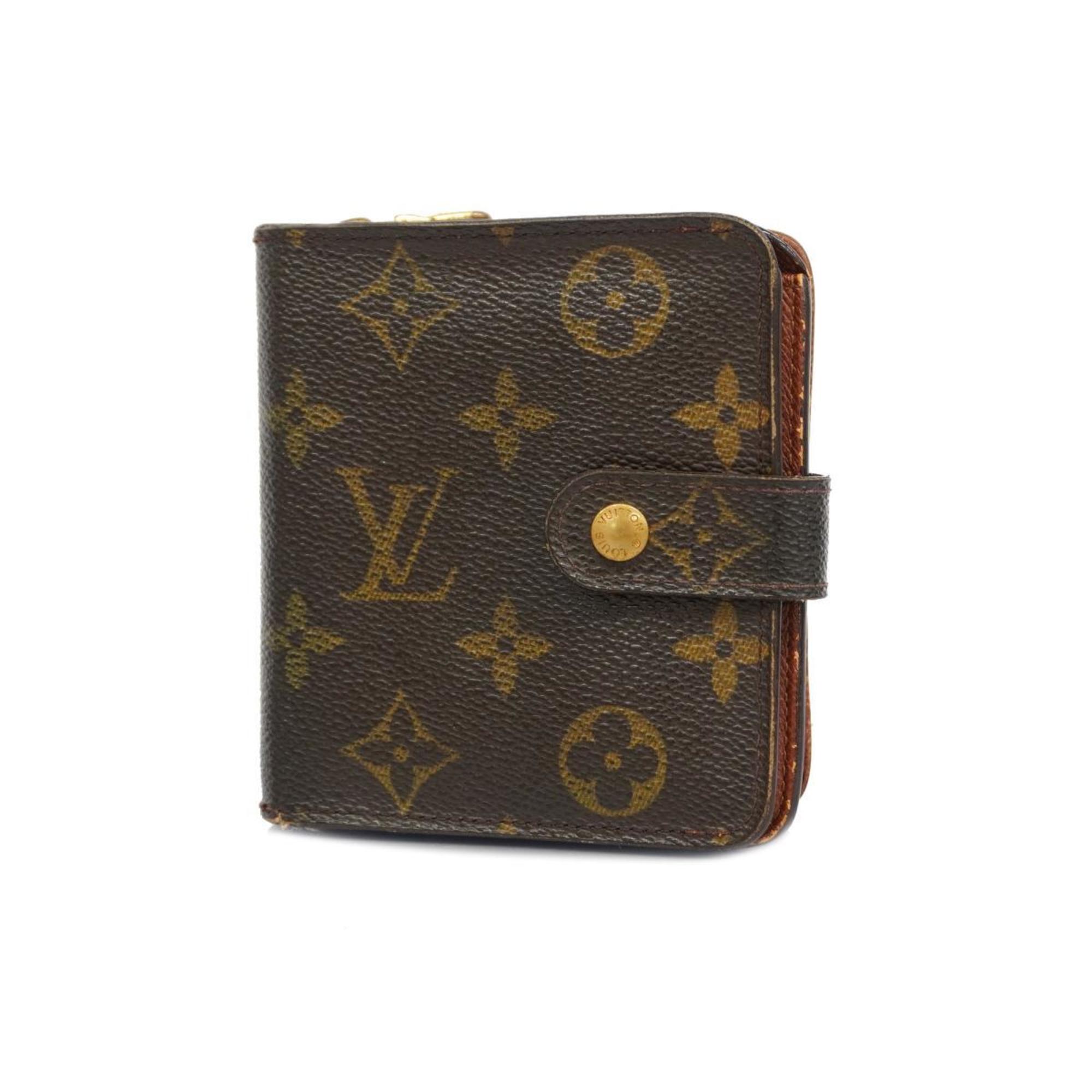 ルイ・ヴィトン(Louis Vuitton) ルイ・ヴィトン 財布 モノグラム コンパクトジップ M61667 ブラウンメンズ レディース