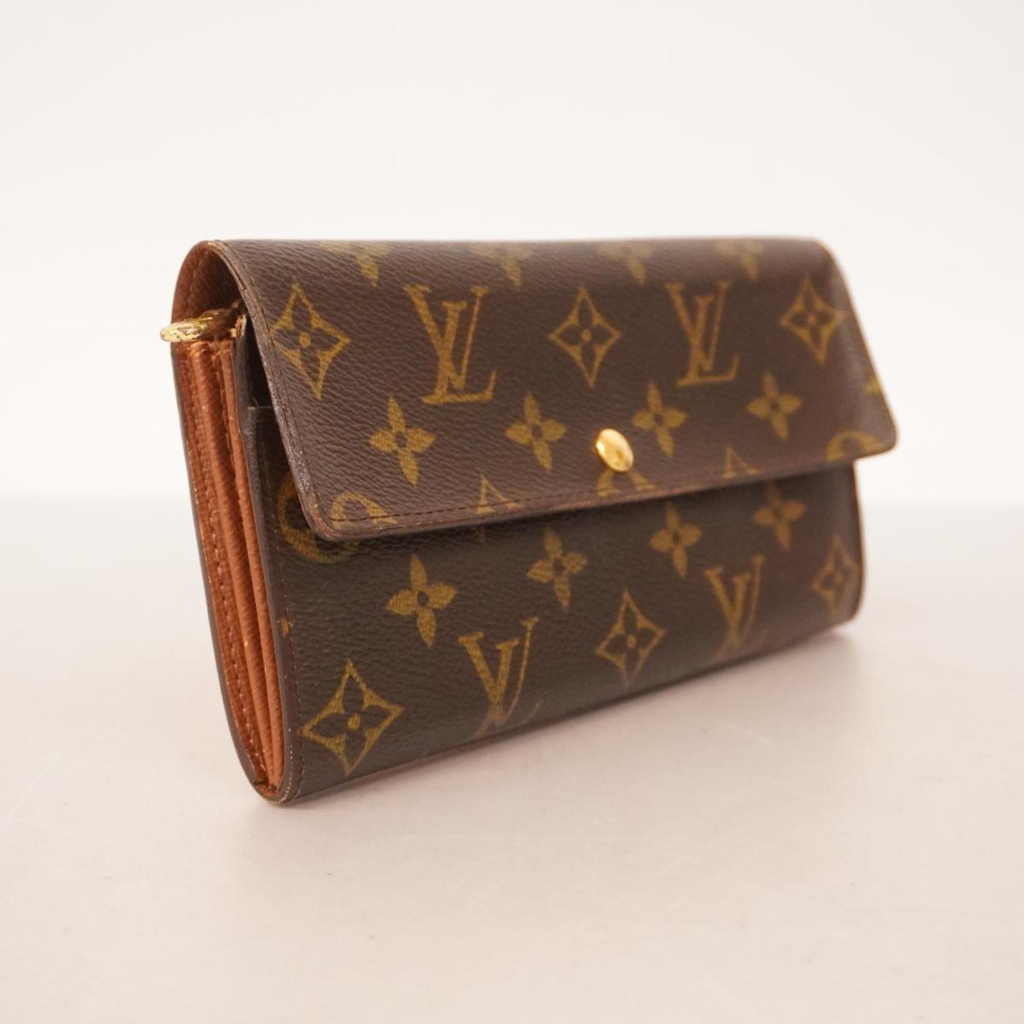 ルイ・ヴィトン(Louis Vuitton) ルイ・ヴィトン 長財布 モノグラム ポシェットポルトモネクレディ M61726 ブラウンレディース