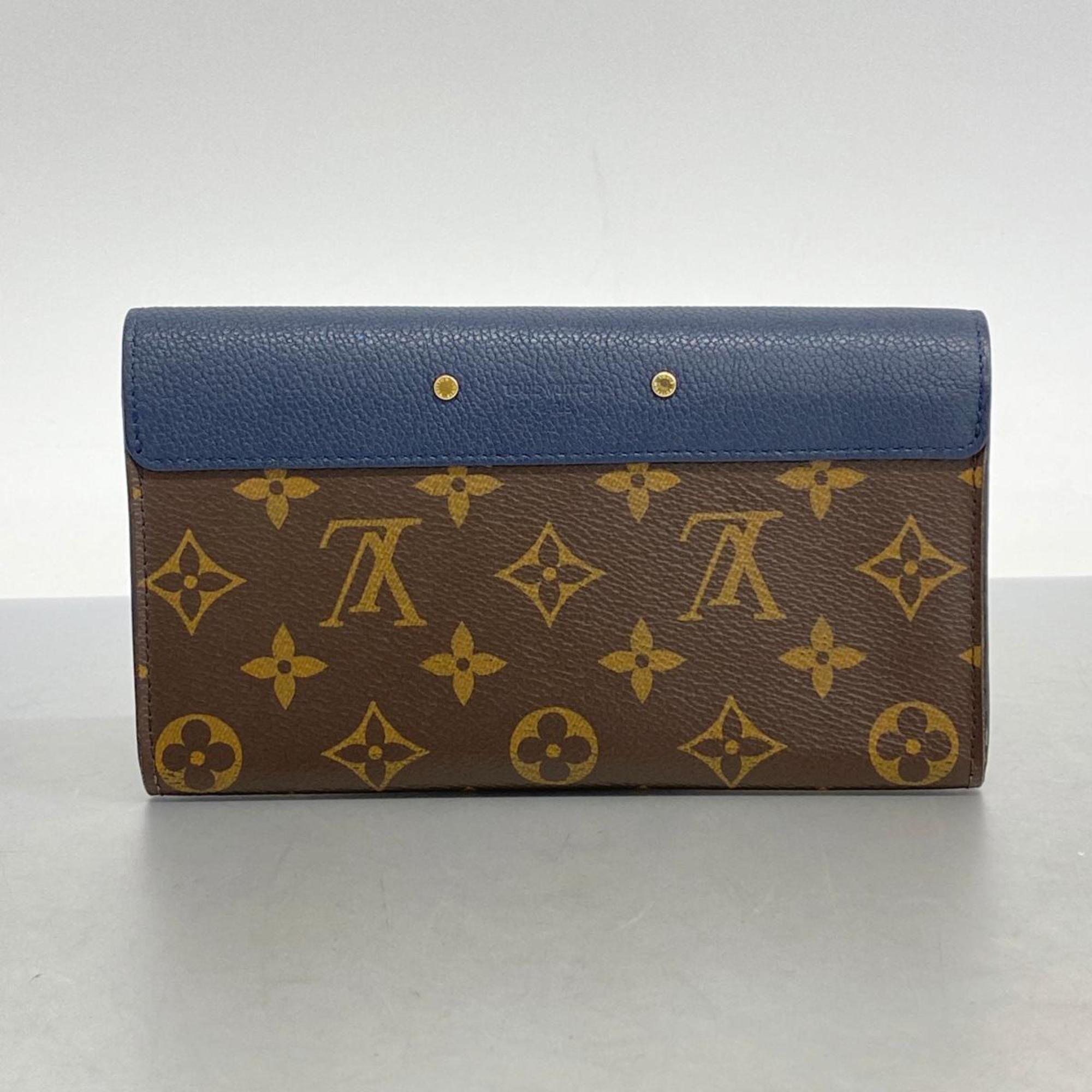 ルイ・ヴィトン(Louis Vuitton) ルイ・ヴィトン 長財布 モノグラム ポルトフォイユパラス M64092 ブルーマリーヌレディース