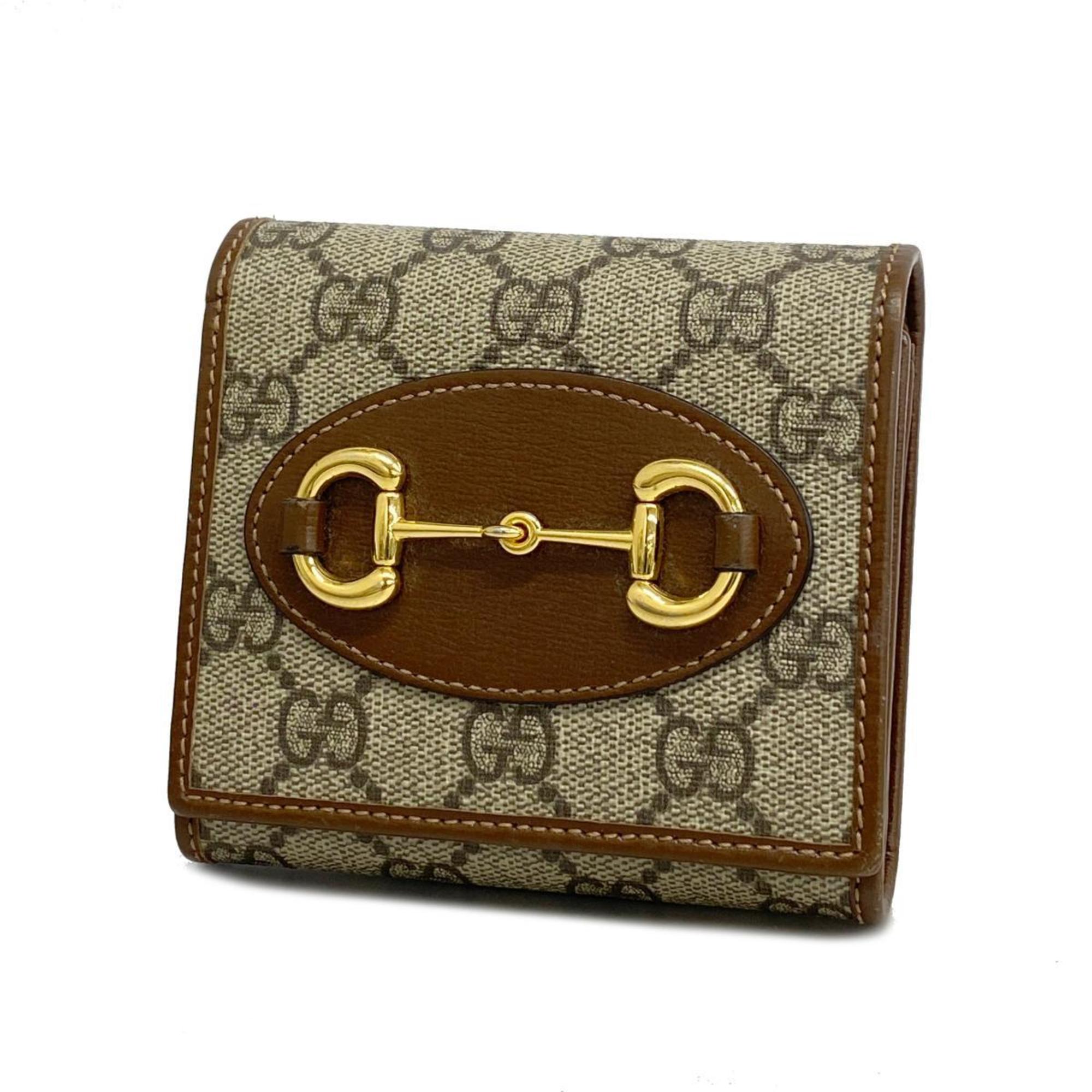 グッチ(Gucci) グッチ 財布 GGスプリーム ホースビット 621891  レザー ブラウン   レディース