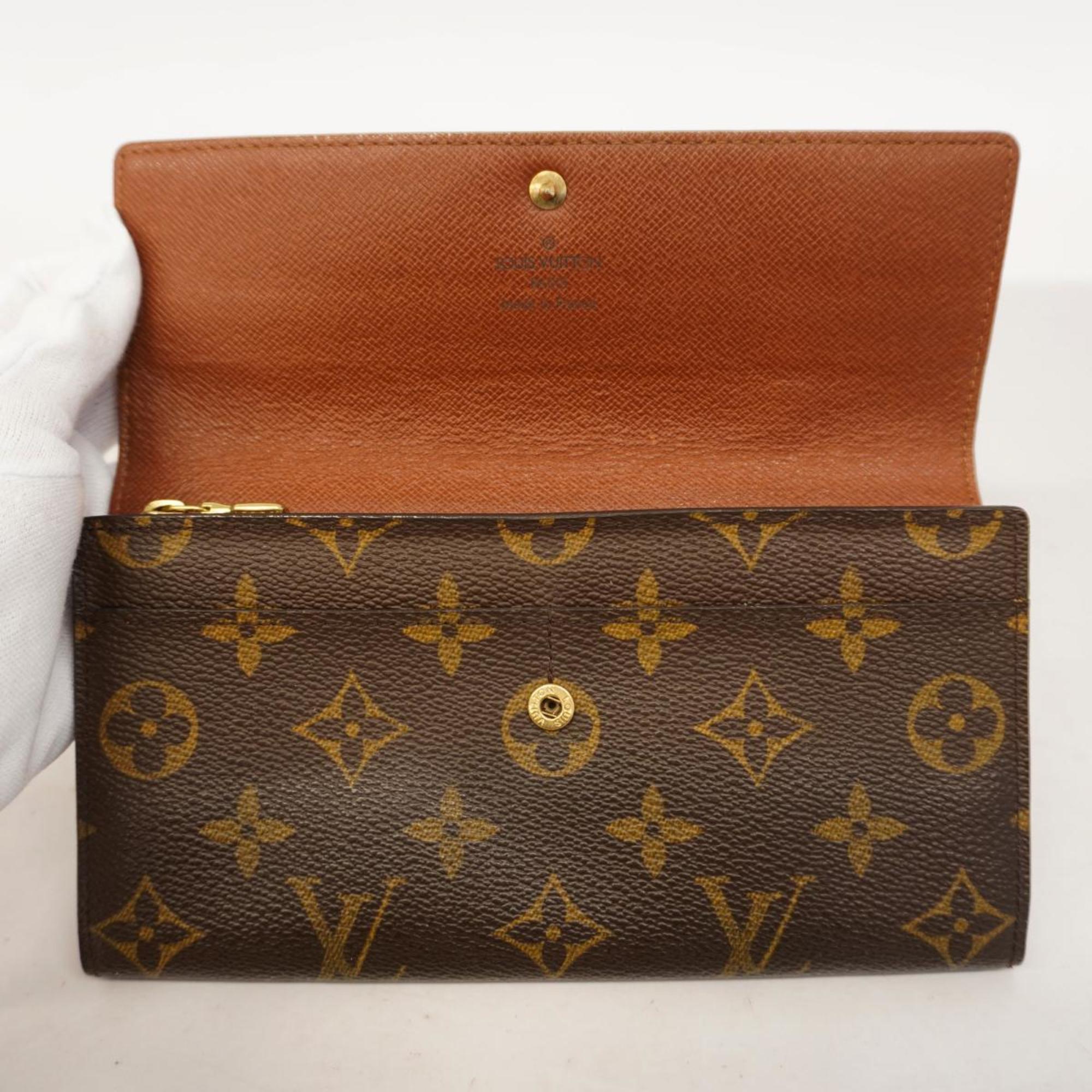 ルイ・ヴィトン(Louis Vuitton) ルイ・ヴィトン 長財布 モノグラム ポシェットポルトモネクレディ M61725 ブラウンメンズ レディース