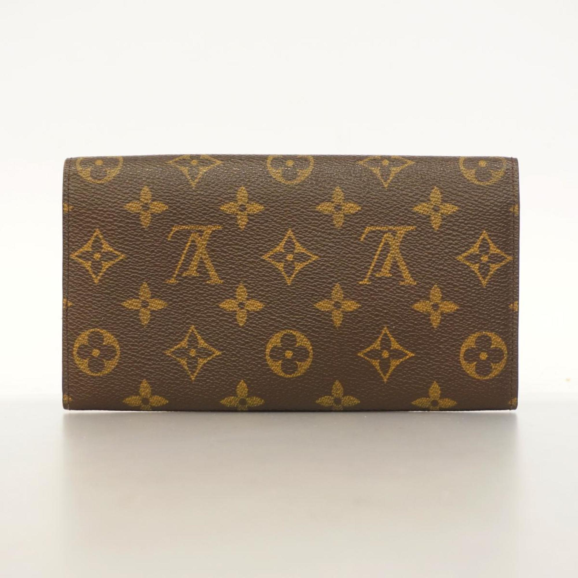 ルイ・ヴィトン(Louis Vuitton) ルイ・ヴィトン 長財布 モノグラム ポシェットポルトモネクレディ M61725 ブラウンメンズ レディース