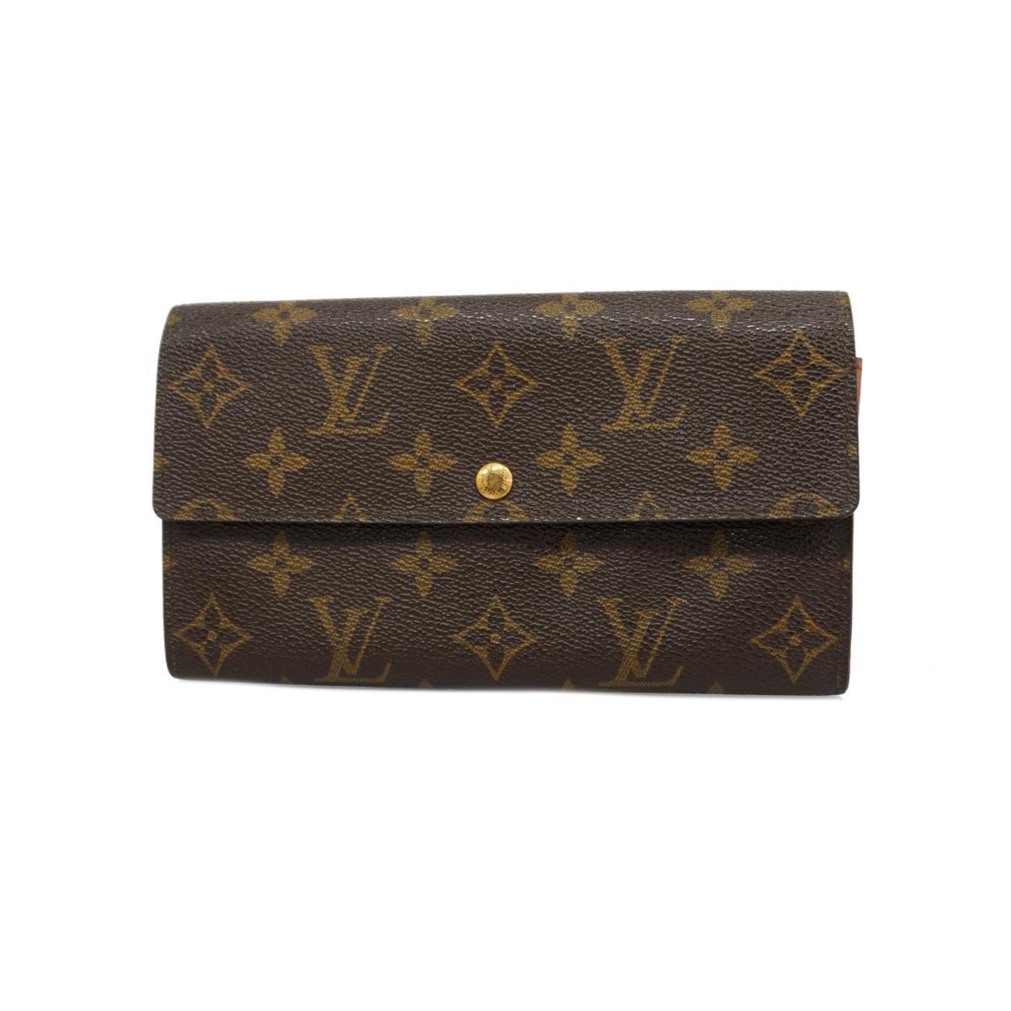 ルイ・ヴィトン(Louis Vuitton) ルイ・ヴィトン 長財布 モノグラム ポシェットポルトモネクレディ M61725 ブラウンメンズ レディース