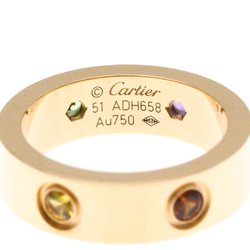 カルティエ(Cartier) ラブ ラブ リング K18ピンクゴールド(K18PG) ファッション アメジスト,ガーネット,サファイア バンドリング ピンクゴールド(PG)