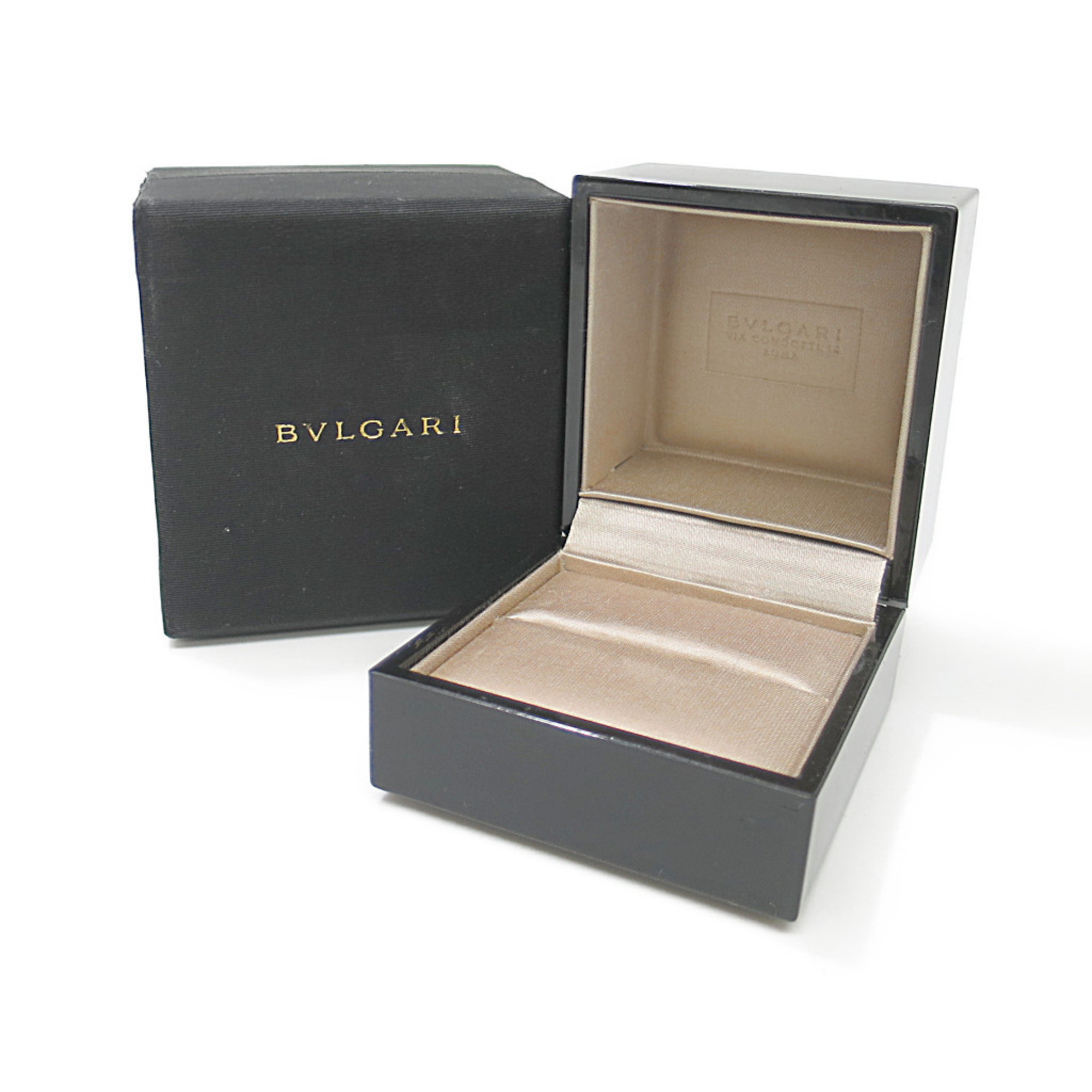 ブルガリ(Bvlgari) ダブルロゴ セラミック,K18ホワイトゴールド(K18WG) ファッション ダイヤモンド バンドリング ブラック