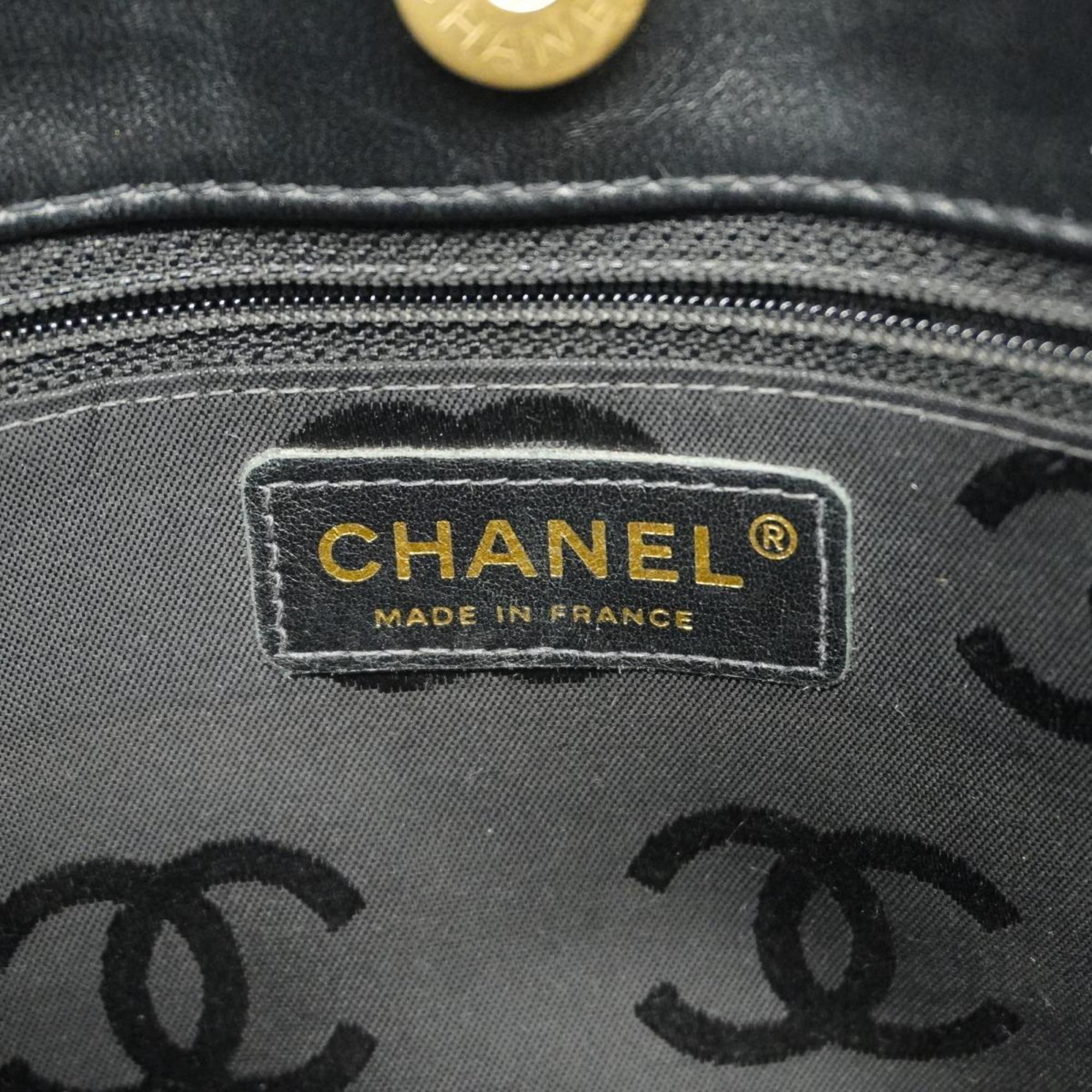 シャネル(Chanel) シャネル トートバッグ マトラッセ レザー ブラック  レディース