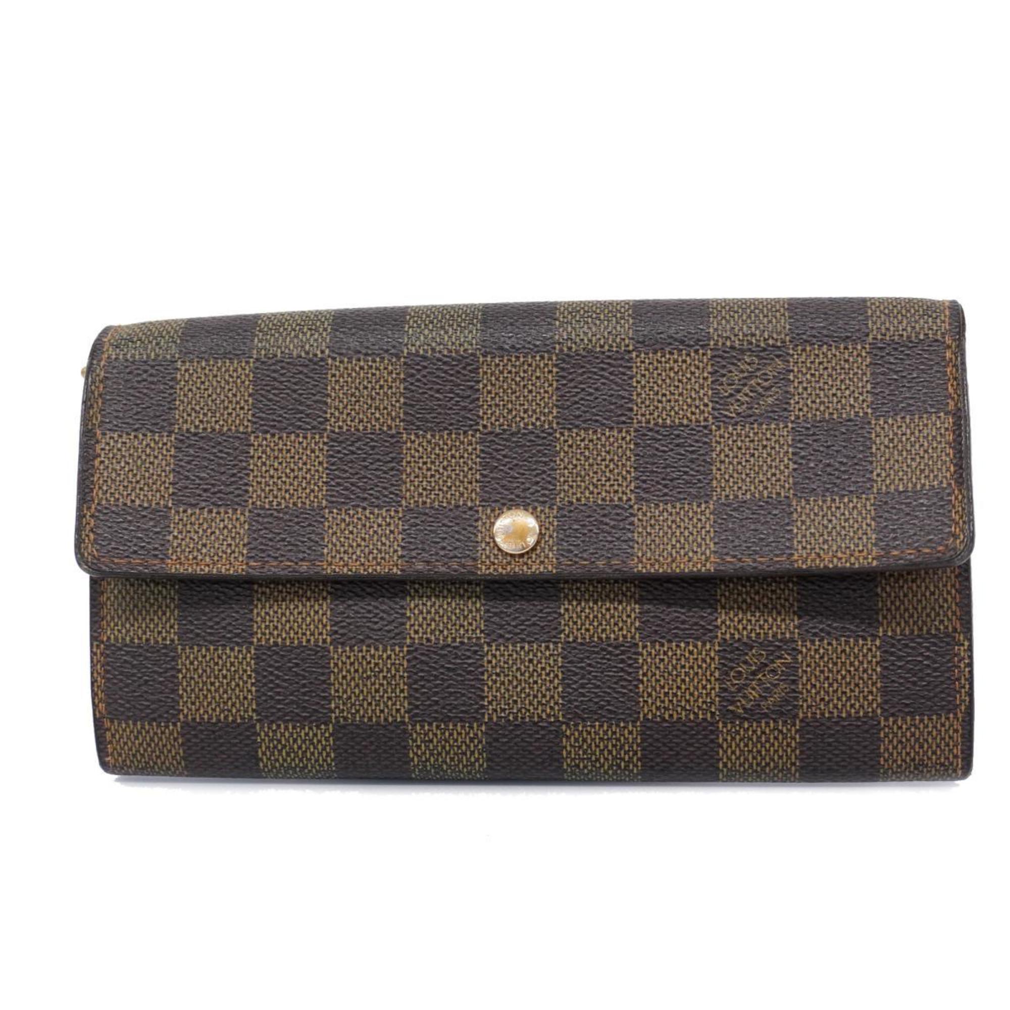 ルイ・ヴィトン(Louis Vuitton) ルイ・ヴィトン 長財布 ダミエ ポルトフォイユサラ N61734 エベヌレディース