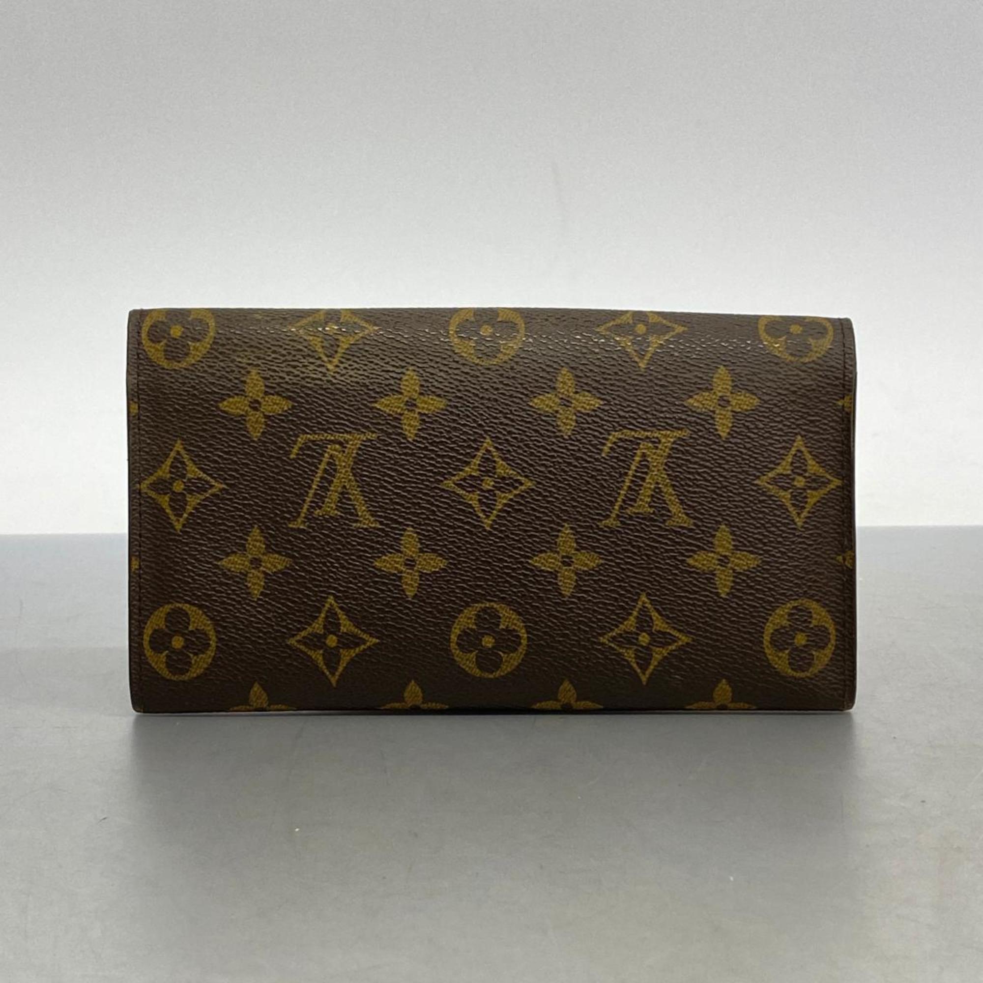 ルイ・ヴィトン(Louis Vuitton) ルイ・ヴィトン 長財布 モノグラム ポルトモネクレディ M61725 ブラウンメンズ レディース