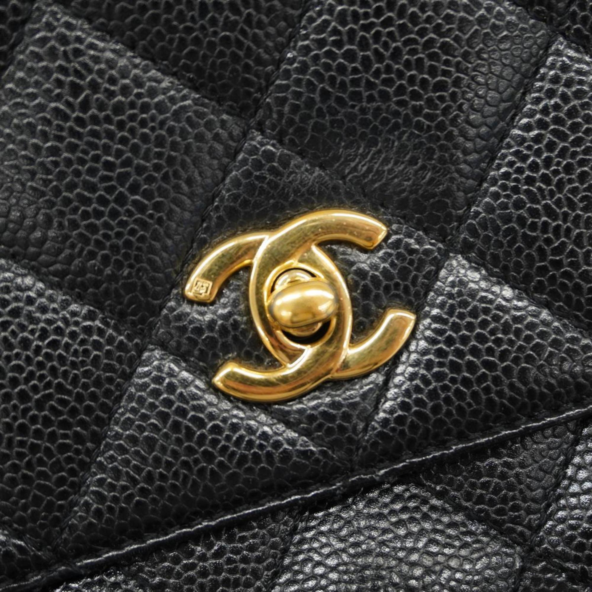 シャネル(Chanel) シャネル ハンドバッグ マトラッセ キャビアスキン ブラック  レディース