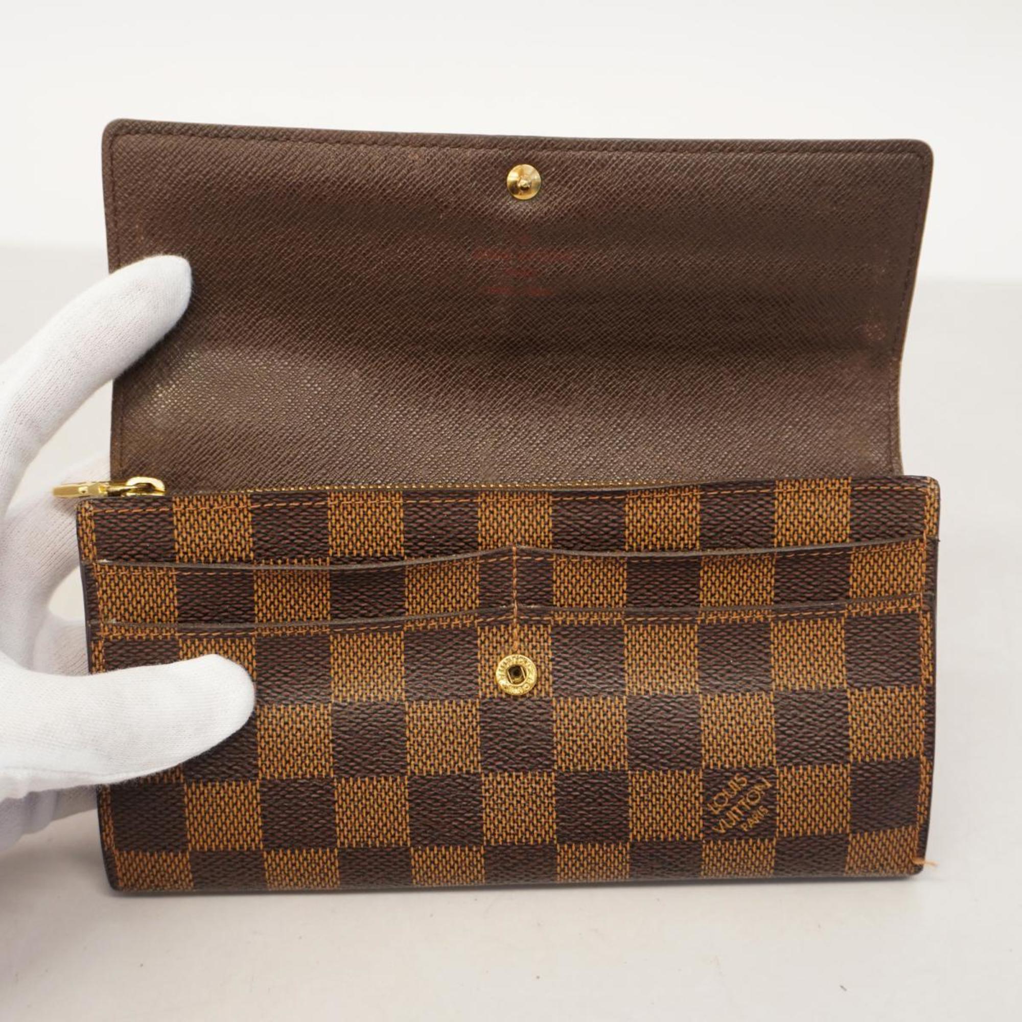 ルイ・ヴィトン(Louis Vuitton) ルイ・ヴィトン 長財布 ダミエ ポルトフォイユサラ N61734　 エベヌレディース