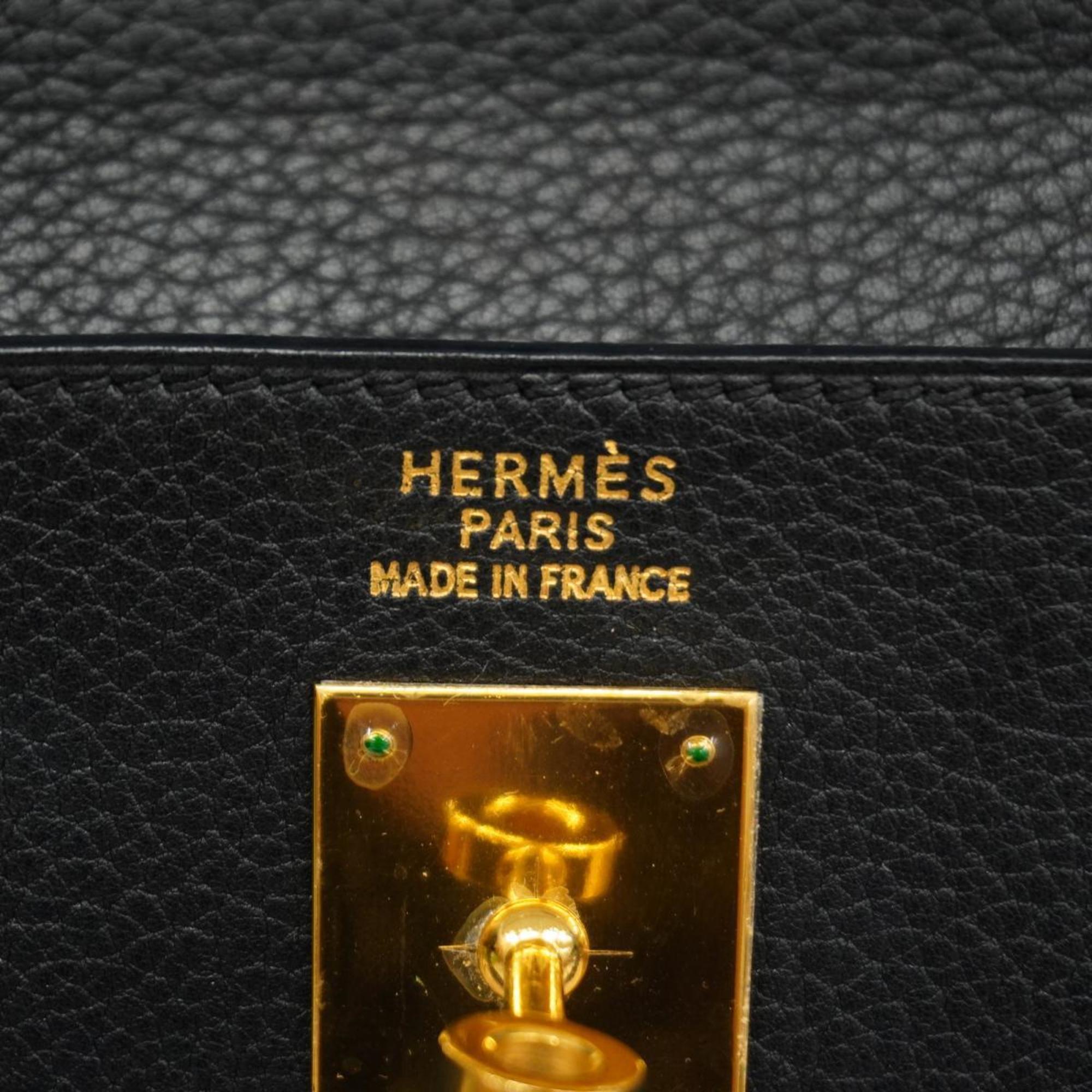 エルメス(Hermes) エルメス ハンドバッグ ケリー35 □D刻印 トゴ ブラック   レディース