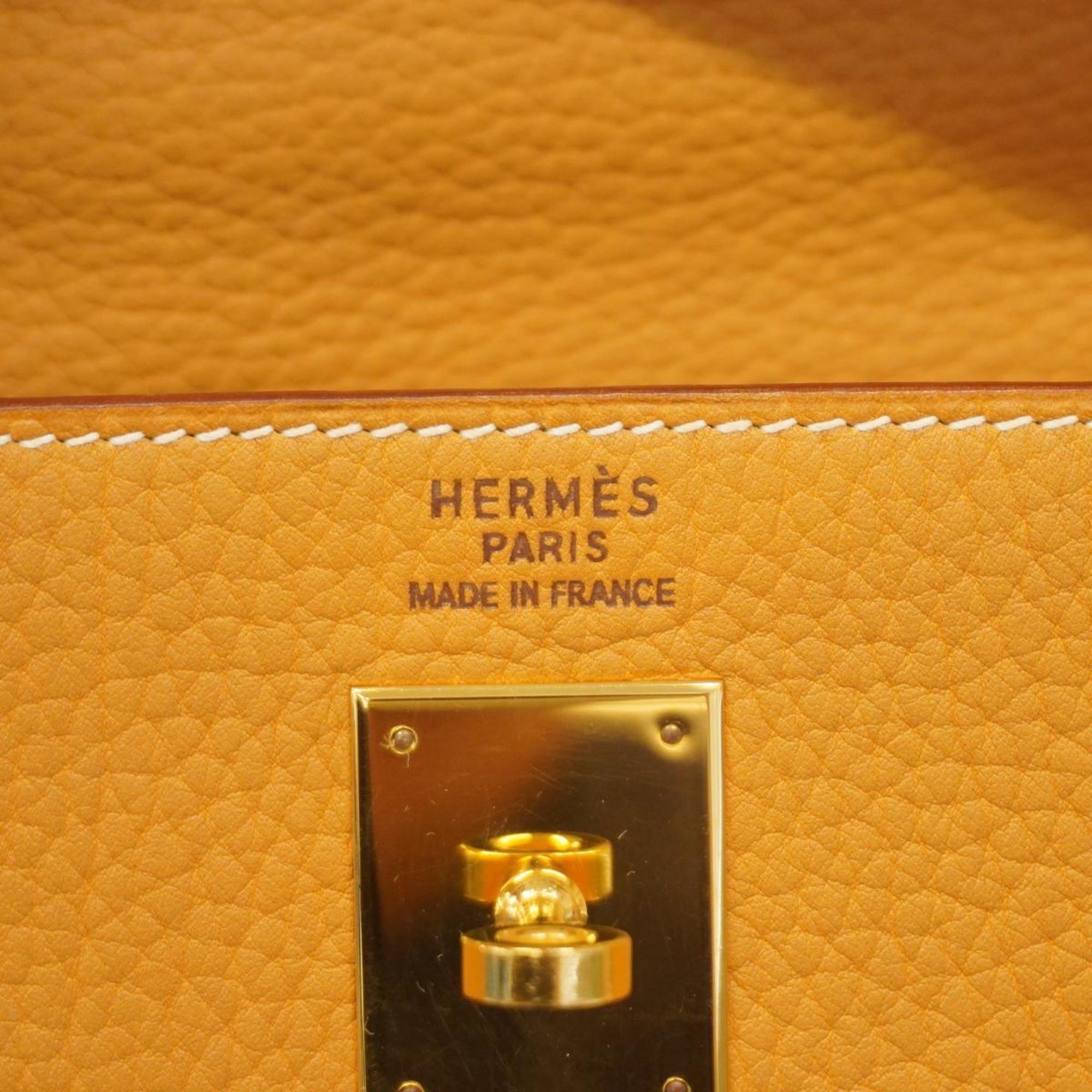 エルメス(Hermes) エルメス ハンドバッグ ケリー35 □B刻印 トゴ ナチュラル   レディース