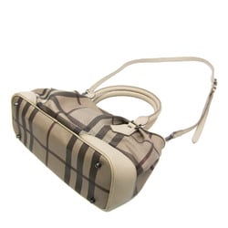 バーバリー(Burberry) 3801176 レディース PVC,レザー ハンドバッグ,ショルダーバッグ グレージュ