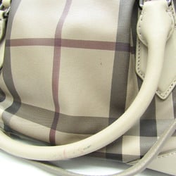 バーバリー(Burberry) 3801176 レディース PVC,レザー ハンドバッグ,ショルダーバッグ グレージュ