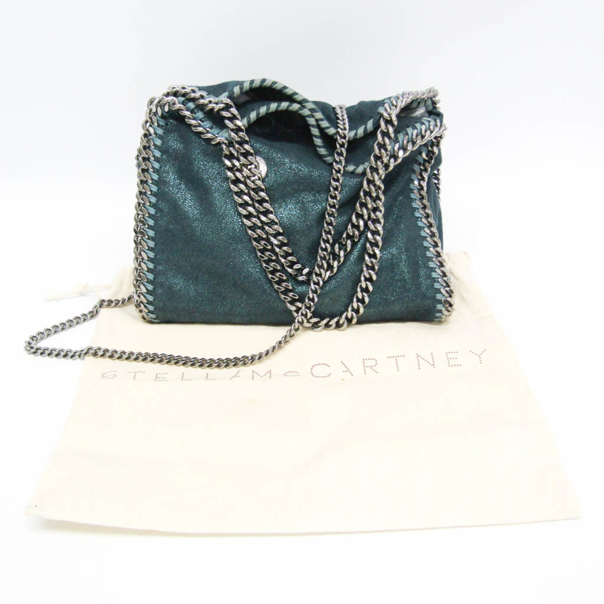 ステラ・マッカートニー(Stella McCartney) FALABELLA ミニトート 371223 W9056 レディース ポリエステル ハンドバッグ,ショルダーバッグ メタリックグリーン