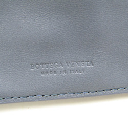 ボッテガ・ヴェネタ(Bottega Veneta) イントレチャート メンズ,レディース レザー 長財布（二つ折り） ライトブルーグレー