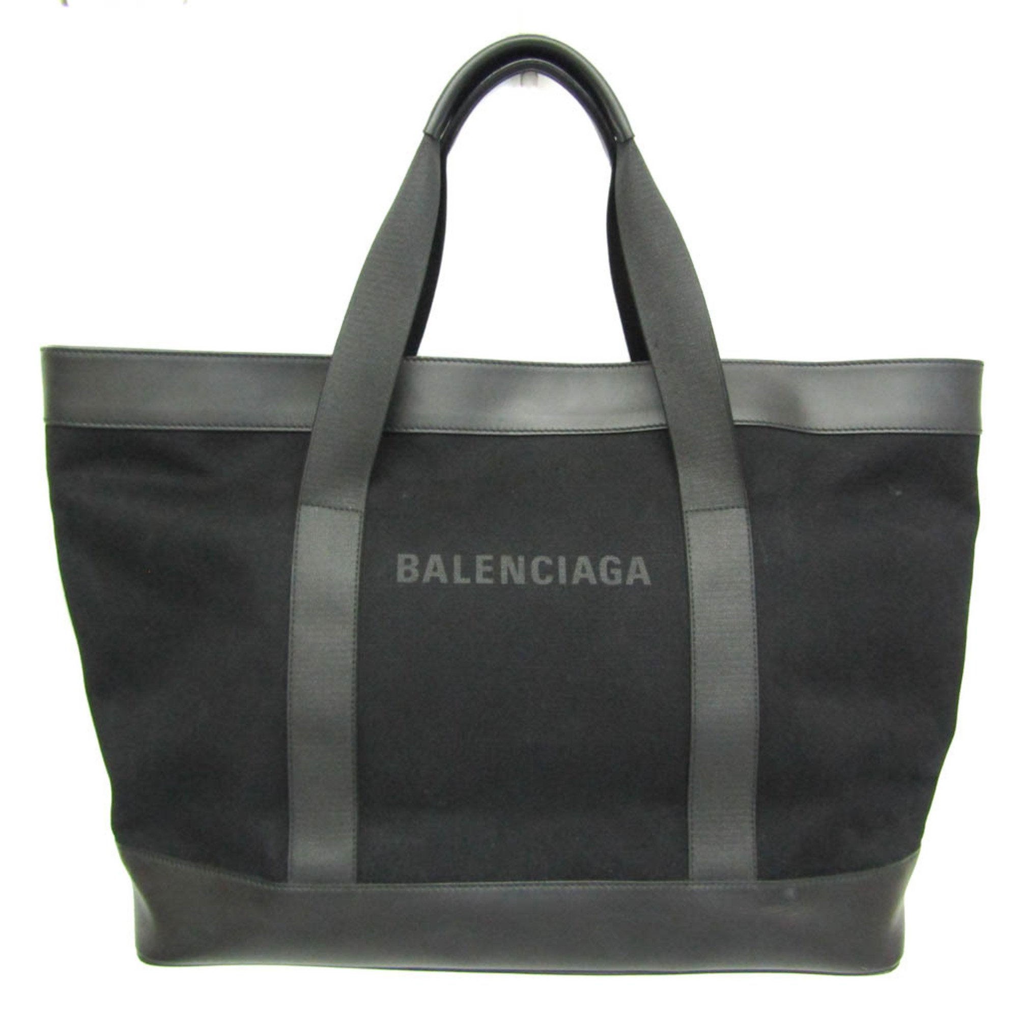 バレンシアガ(Balenciaga) NAVY TOTE 479290 レディース,メンズ レザー,キャンバス トートバッグ ブラック