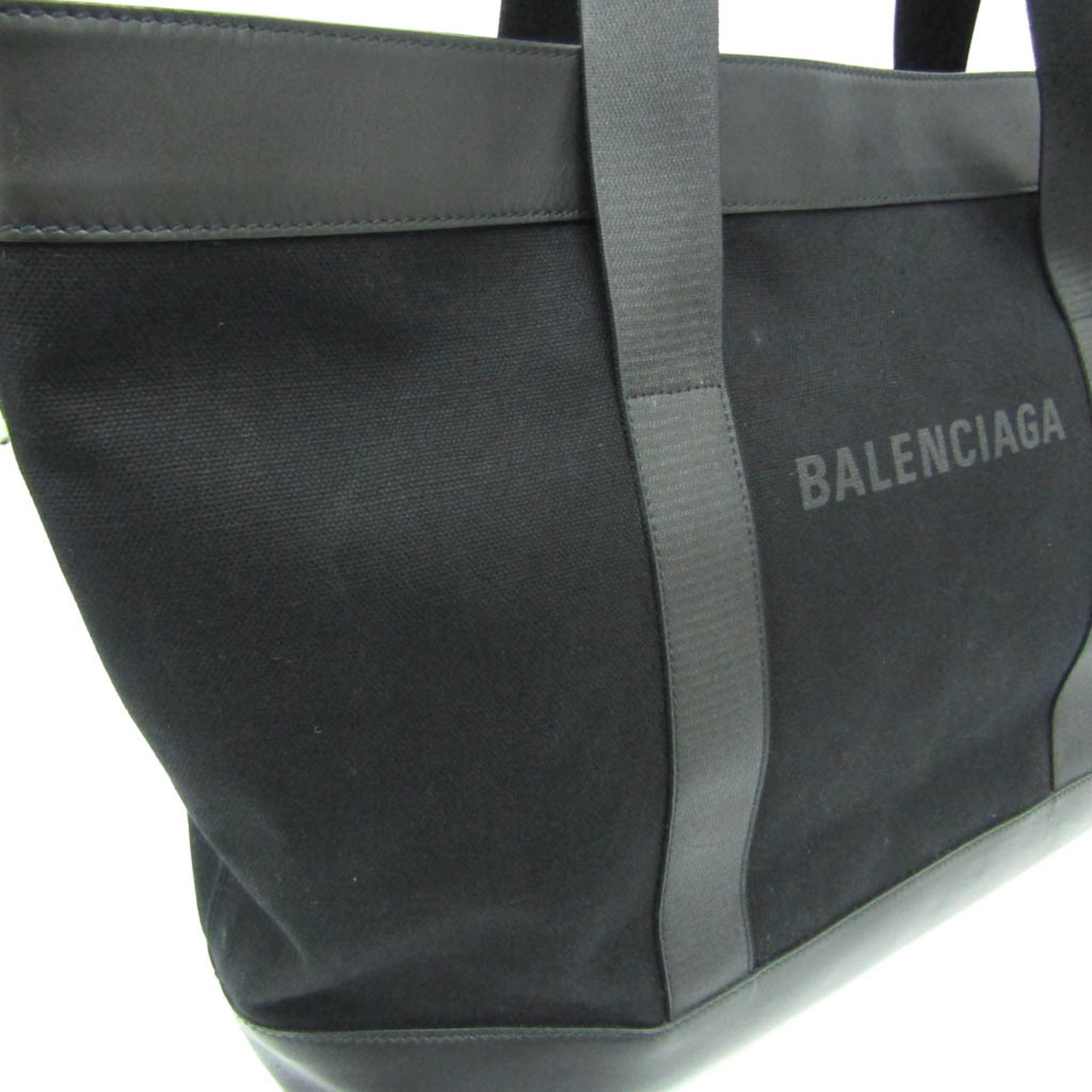 バレンシアガ(Balenciaga) NAVY TOTE 479290 レディース,メンズ レザー,キャンバス トートバッグ ブラック