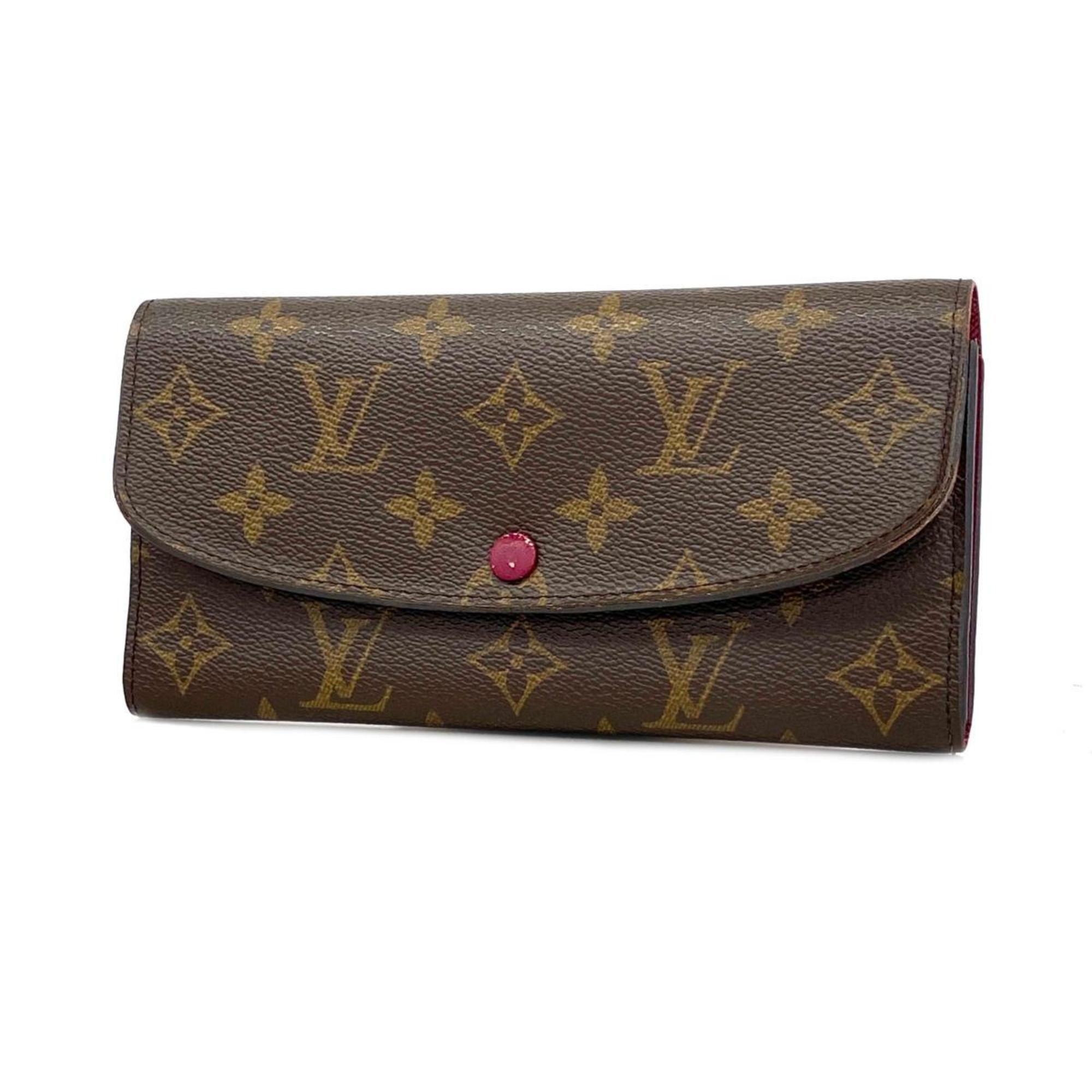 ルイ・ヴィトン(LOUIS VUITTON) ルイ・ヴィトン 長財布 モノグラム ポルトフォイユエミリー M60697 フューシャレディース