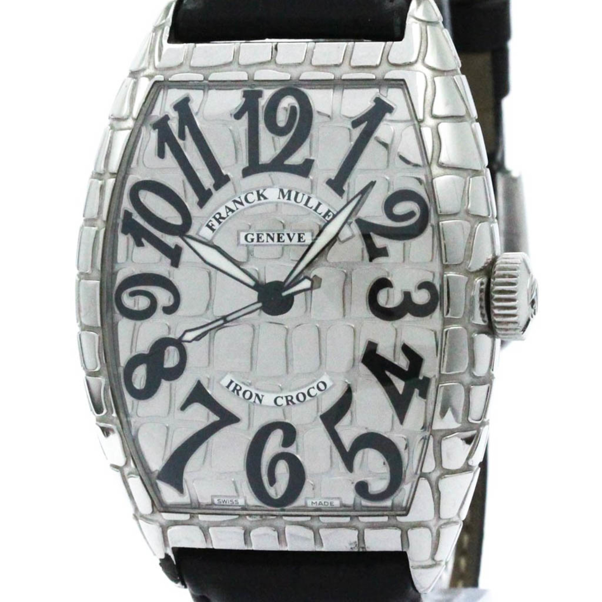 フランクミュラー (FRANCK MULLER) トノーカーベックス アイアンクロコ ステンレススチール レザー 自動巻き メンズ 時計 8880 SC IRON CRO【中古】