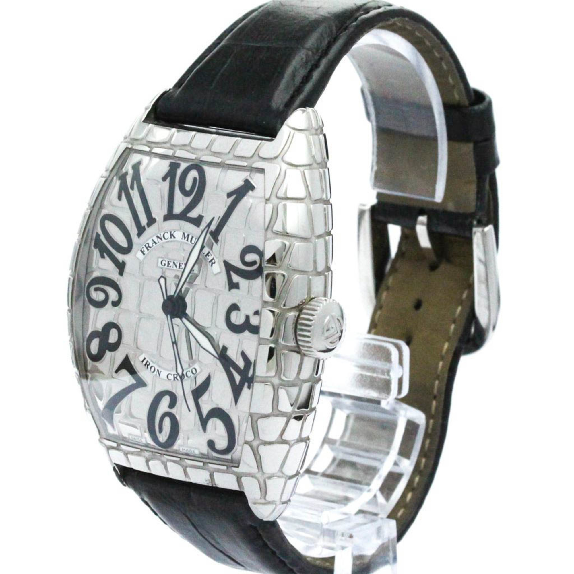 フランクミュラー (FRANCK MULLER) トノーカーベックス アイアンクロコ ステンレススチール レザー 自動巻き メンズ 時計 8880 SC IRON CRO【中古】