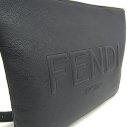 フェンディ(Fendi) アフター 7VA604 AMAC F082Q メンズ レザー ショルダーバッグ ダークブルー