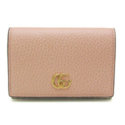 グッチ(Gucci) GGマーモント LIMITED EDITION 474748 レザー PVC カードケース ベージュ,ライトピンク