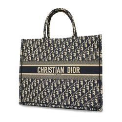 クリスチャン・ディオール(Christian Dior) クリスチャンディオール トートバッグ トロッター ブックトートラージ キャンバス ネイビー  レディース