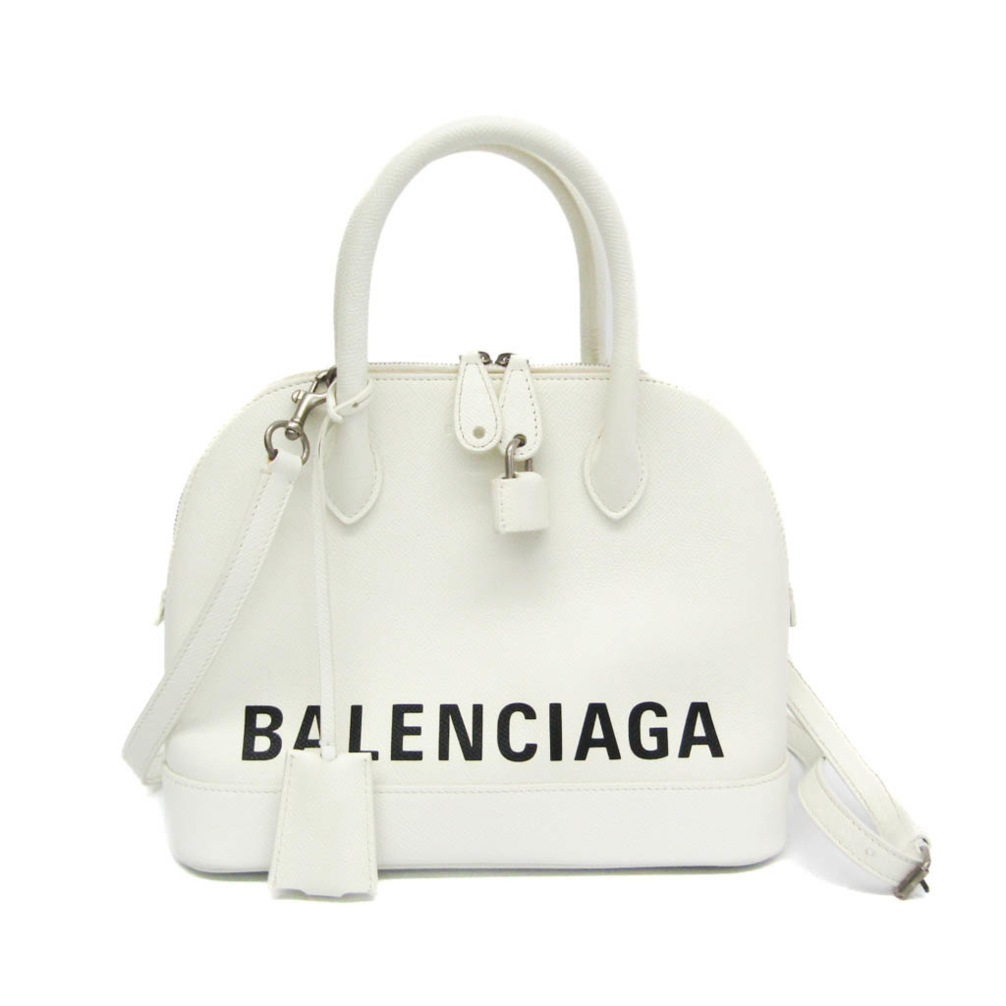 バレンシアガ(Balenciaga) ヴィル トップハンドル S 550645 レディース レザー ハンドバッグ,ショルダーバッグ ホワイト