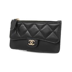 シャネル(Chanel) シャネル 財布・コインケース マトラッセ ラムスキン ブラック シャンパン  レディース