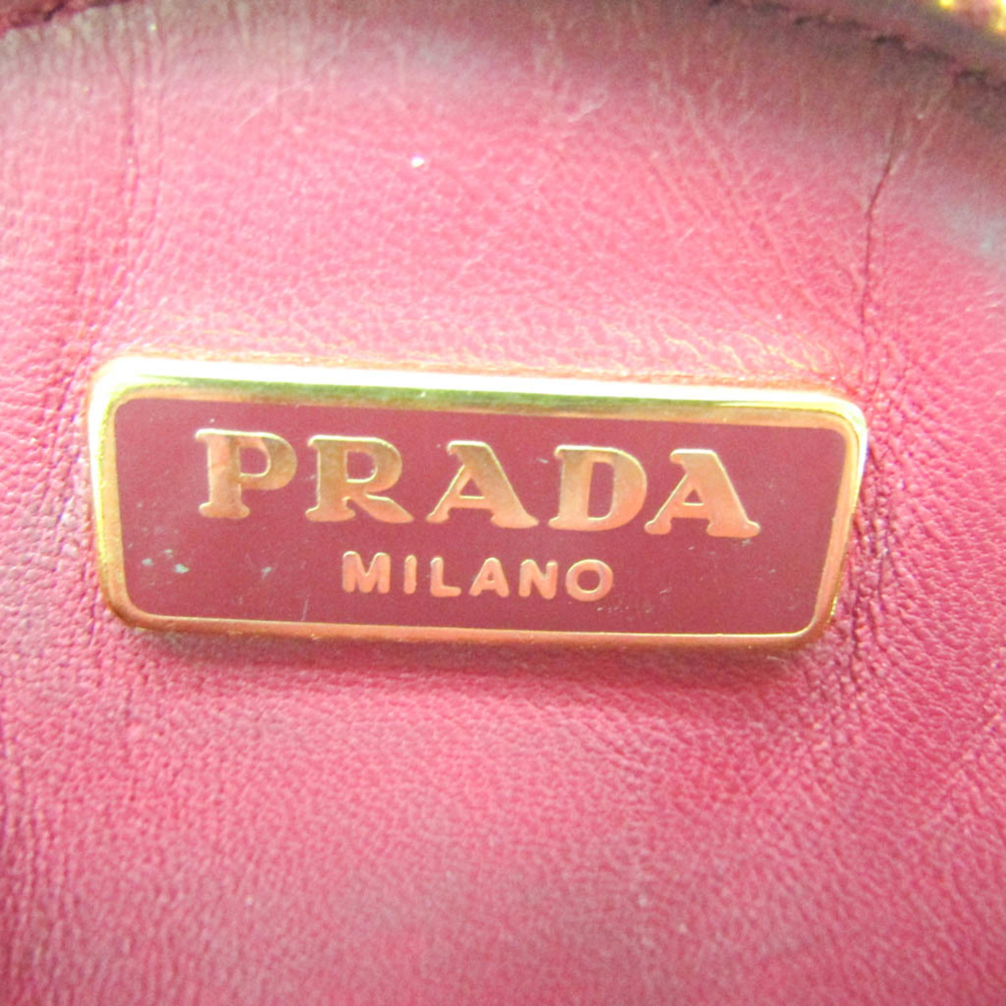 プラダ(Prada) サフィアーノ レディース レザー ポーチ ピンク