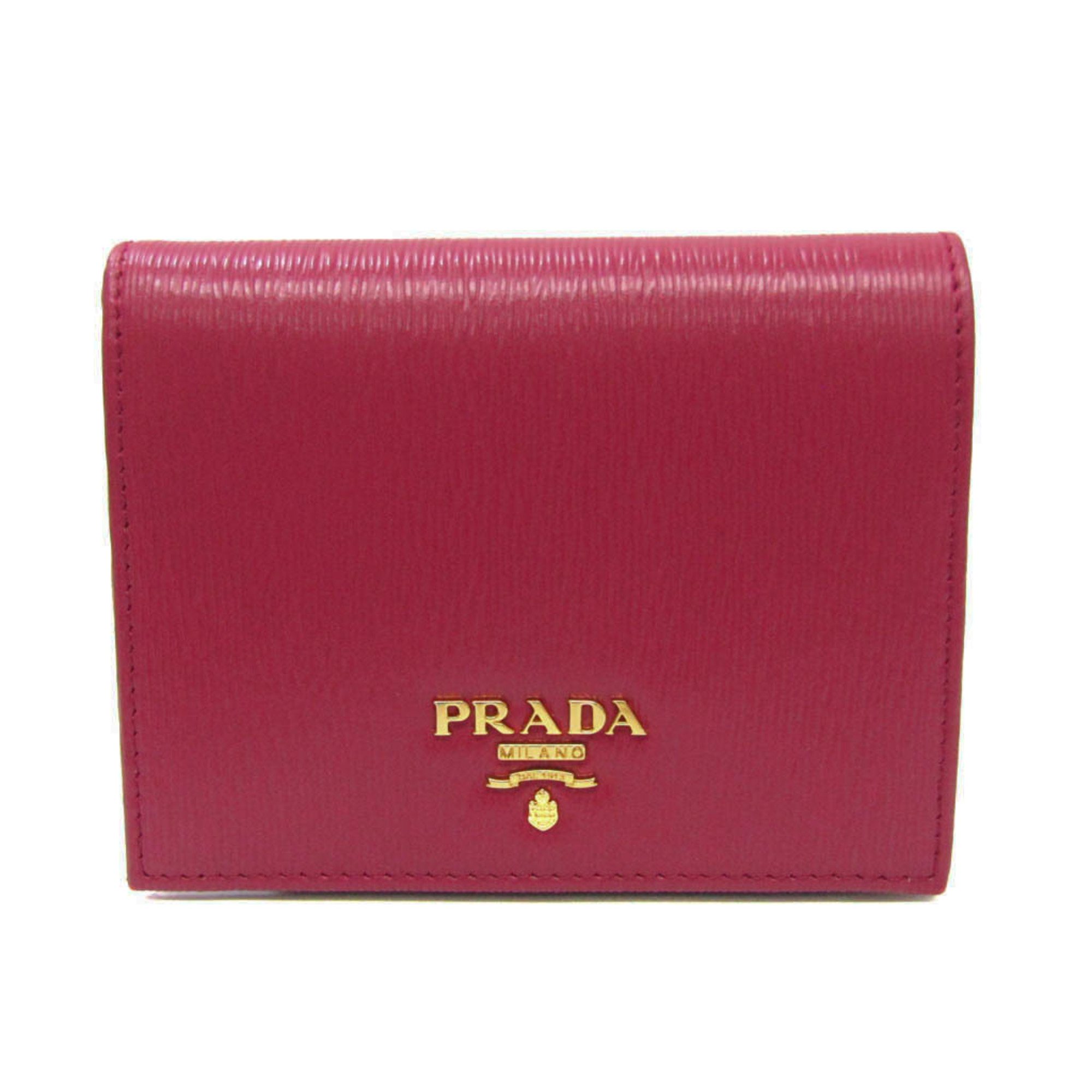 プラダ(Prada) ヴィッテロムーブ レディース レザー 財布（二つ折り） ピンク