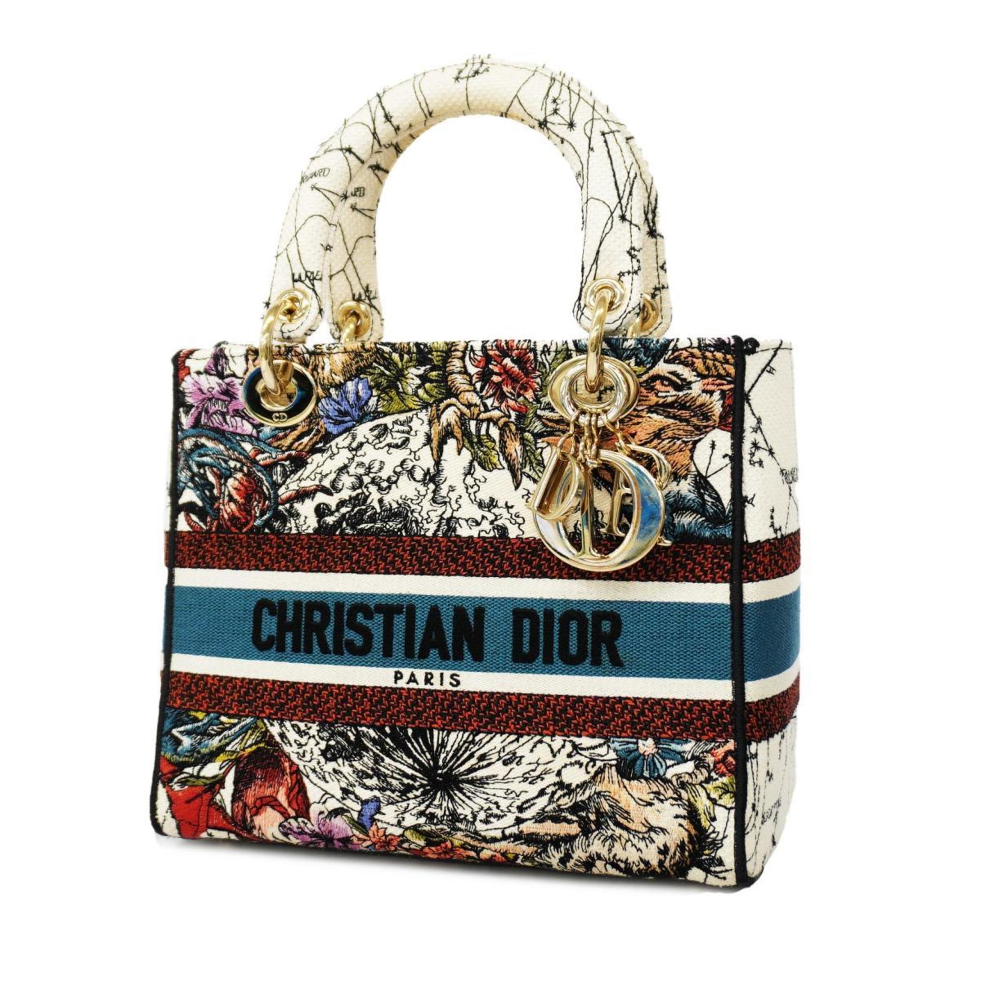 クリスチャン・ディオール(Christian Dior) クリスチャンディオール ハンドバッグ レディディライト キャンバス ホワイト シャンパン  レディース | eLADY Globazone