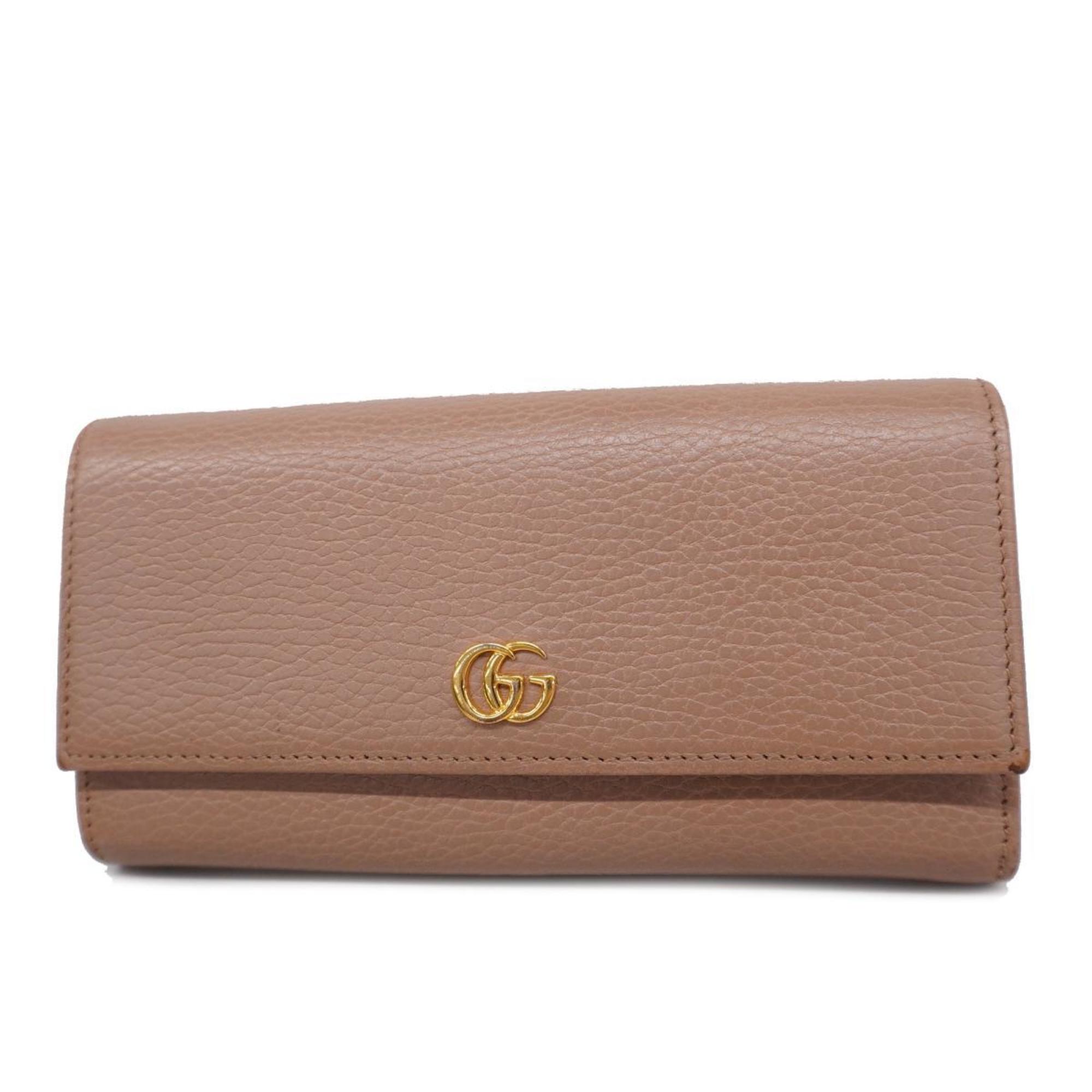 グッチ(Gucci) グッチ 長財布 GGマーモント 456116 レザー ベージュ レディース | eLADY Globazone