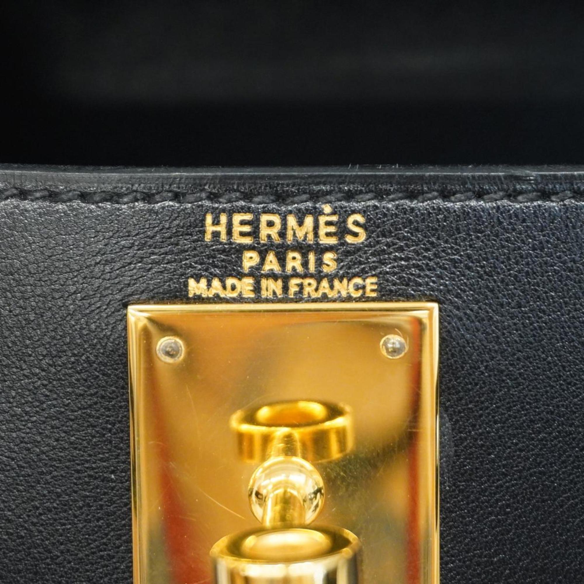 エルメス(Hermes) エルメス ハンドバッグ ケリー28 〇Y刻印 ヴァッシュ ブラック   レディース