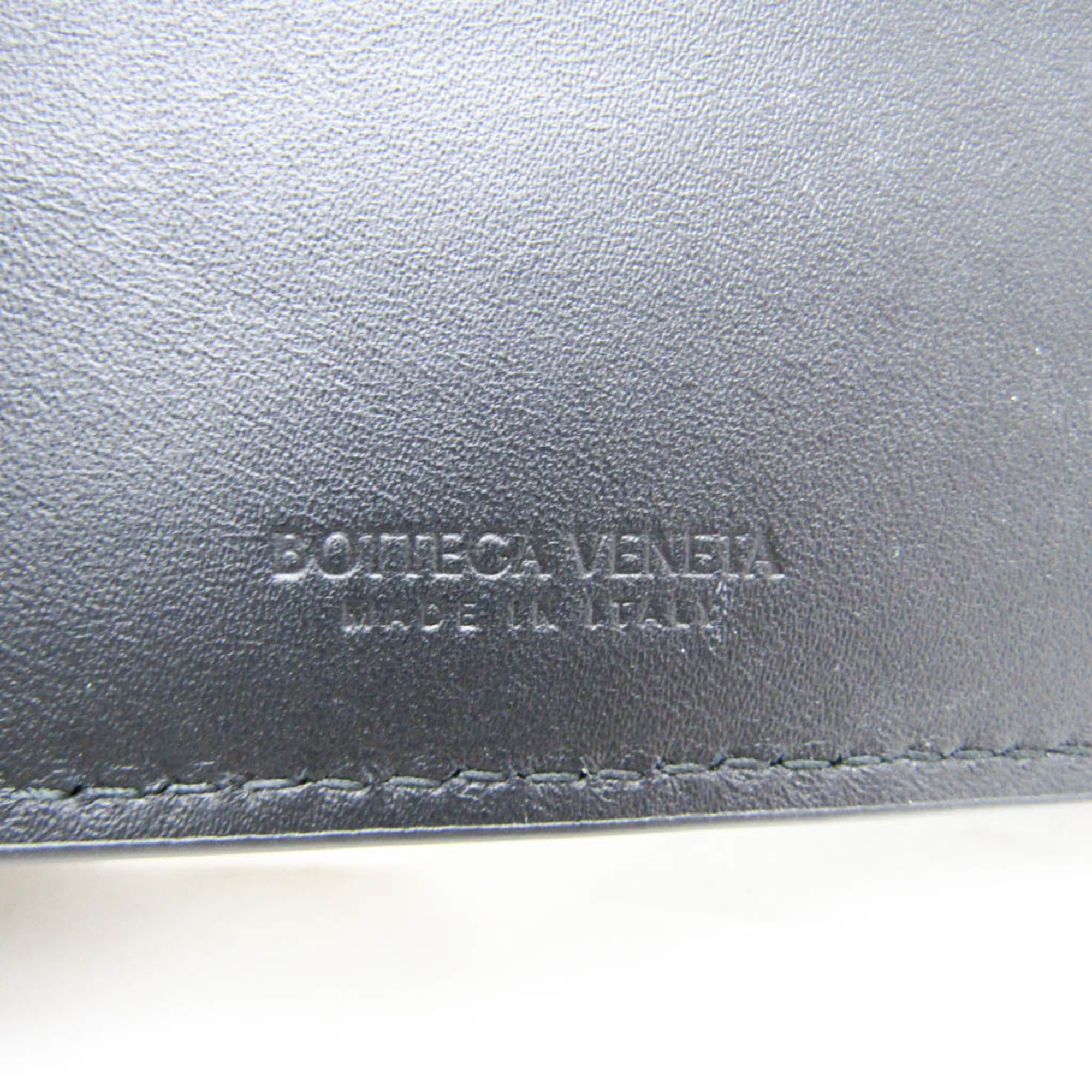 ボッテガ・ヴェネタ(Bottega Veneta) イントレチャート 193642 メンズ,レディース  ラムスキン 財布（二つ折り） ブラック