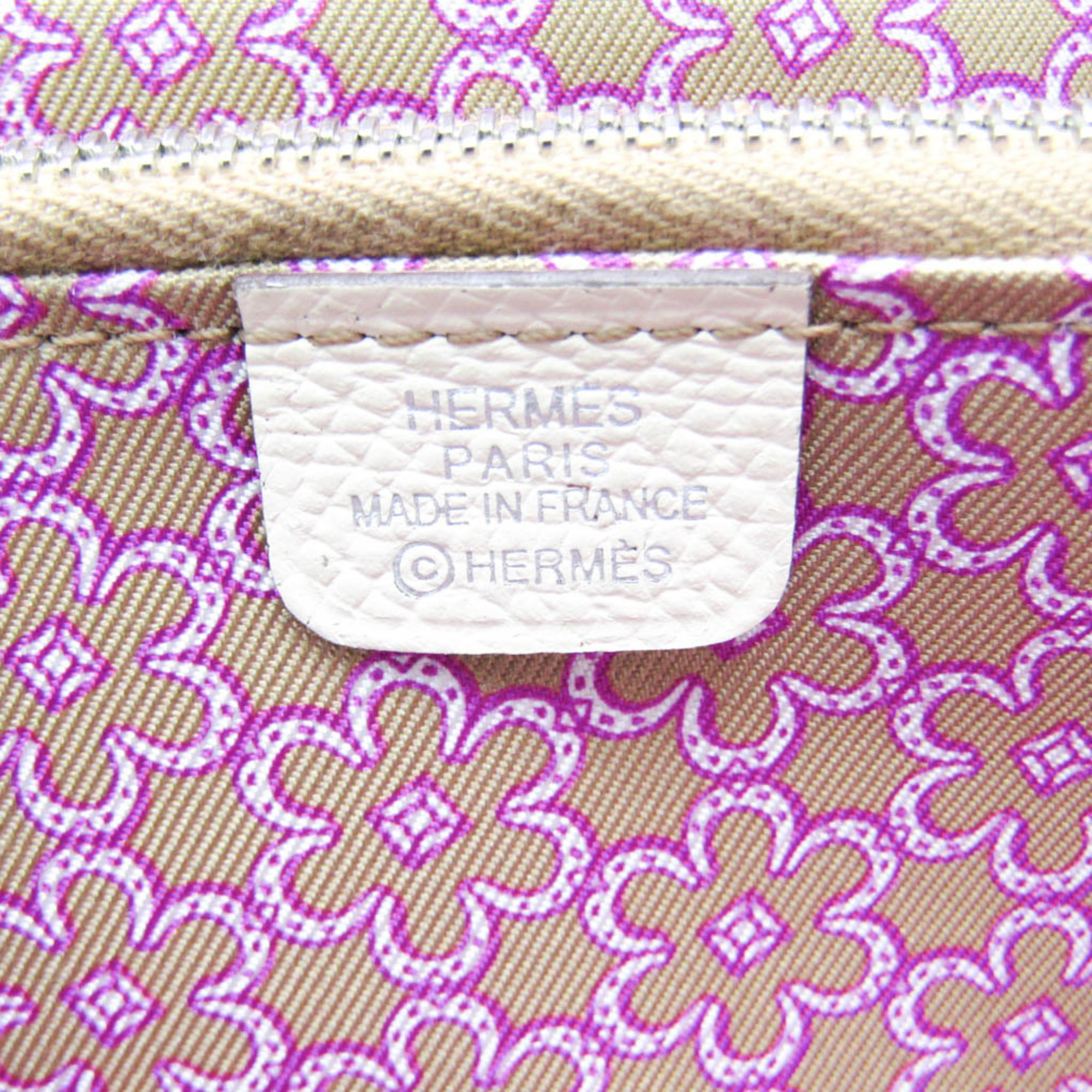 エルメス(Hermes) アザップ シルクイン ロング Lucky Daisy レディース エプソン 長財布（二つ折り） オフホワイト,ローズパープル